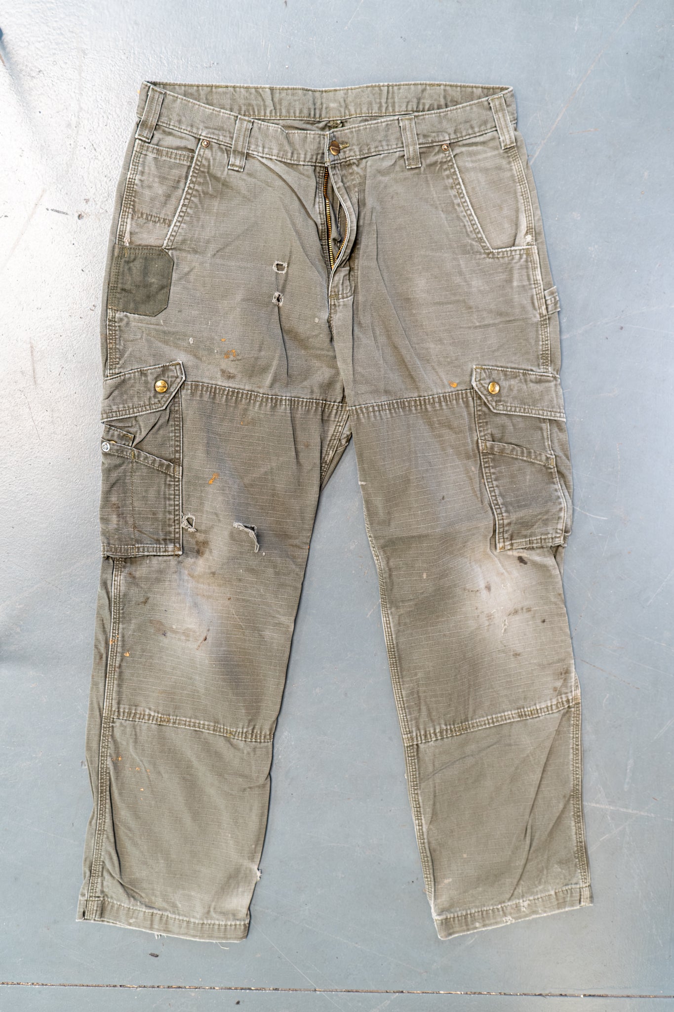 True Vintage Carhartt Carpenter Trousers – Green, w36,L31 Regular (1990s)