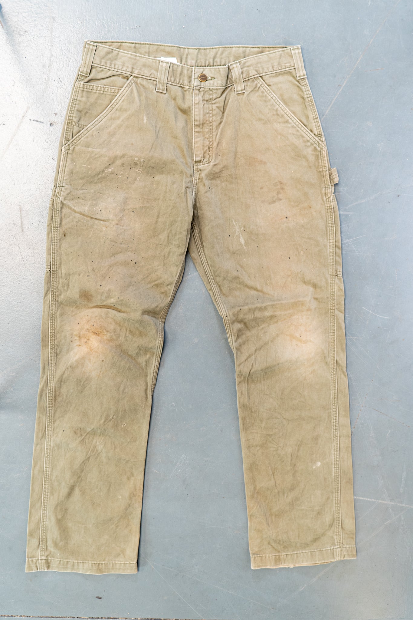 True Vintage Carhartt Carpenter Trousers – Green, w34,L30 Regular (1990s)