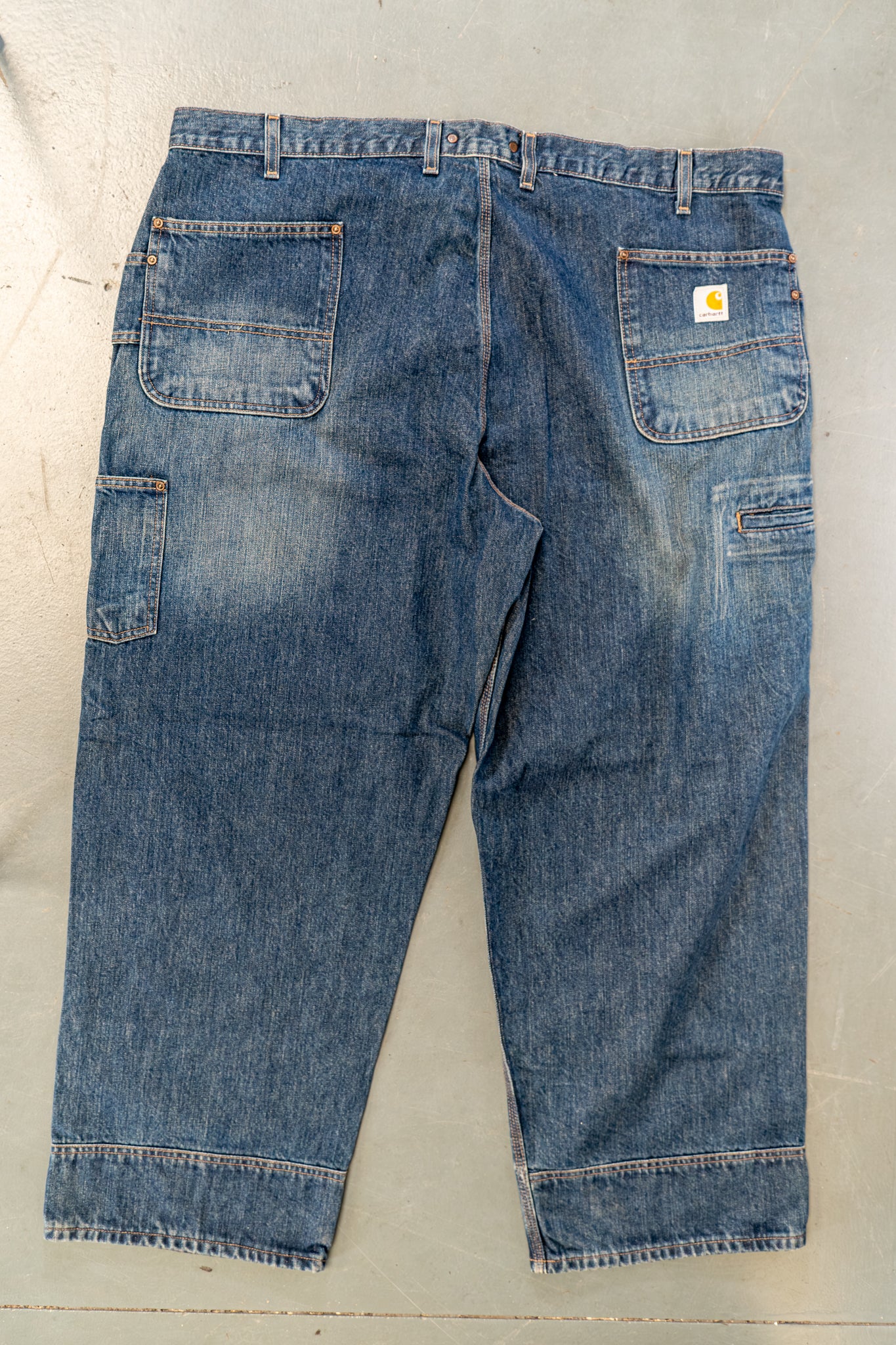 True Vintage Carhartt Carpenter Trousers - Double knee  – Denim, w46,L31 Regular (1990s)