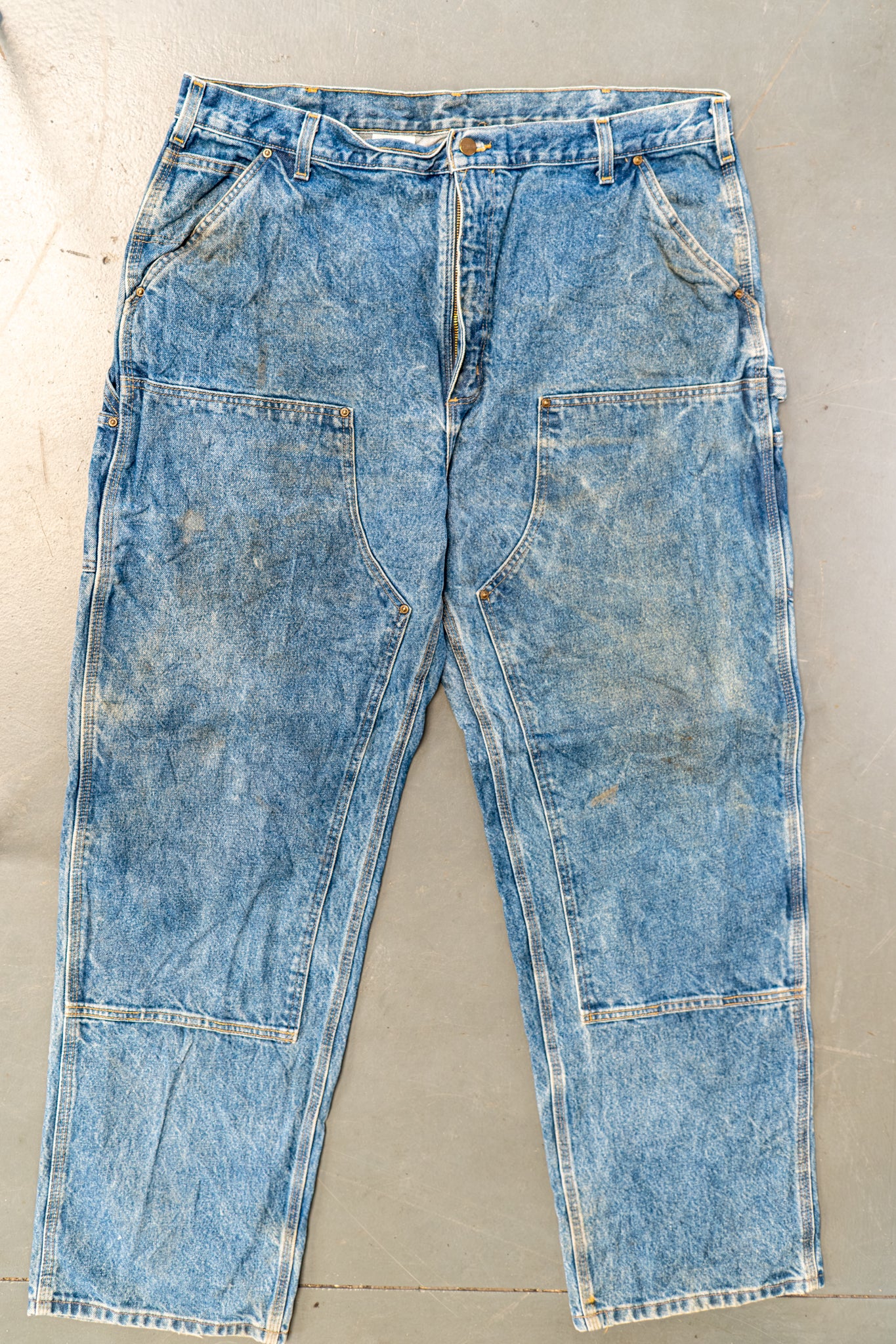 True Vintage Carhartt Carpenter Trousers - Double knee  – Denim, w41,L33 Regular (1990s)