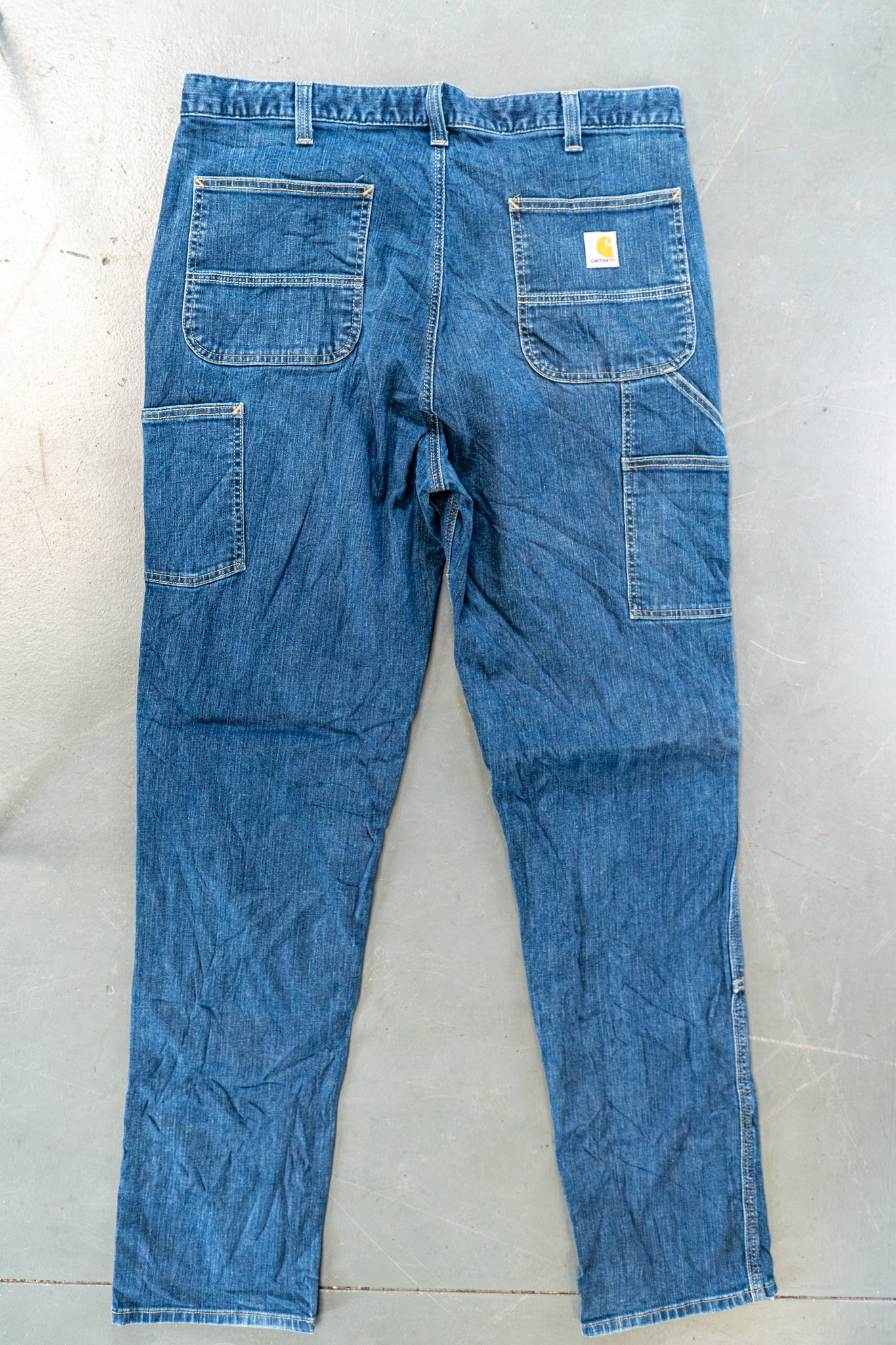 True Vintage Carhartt Carpenter Trousers - Double knee  – Denim, w36,L34 Regular (1990s)