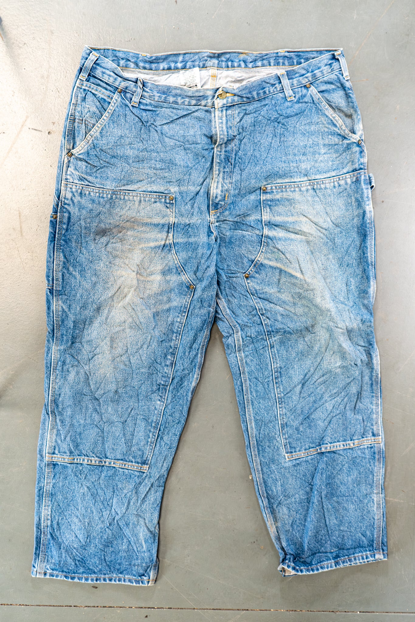 True Vintage Carhartt Carpenter Trousers - Double knee  – Denim, w40,L29 Regular (1990s)