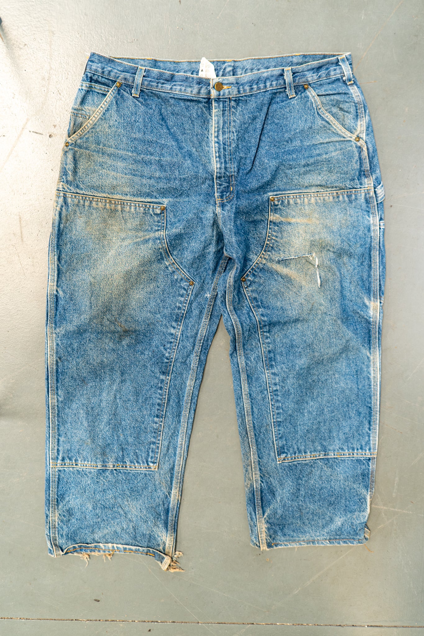 True Vintage Carhartt Carpenter Trousers - Double knee  – Denim, w41,L27 Regular (1990s)
