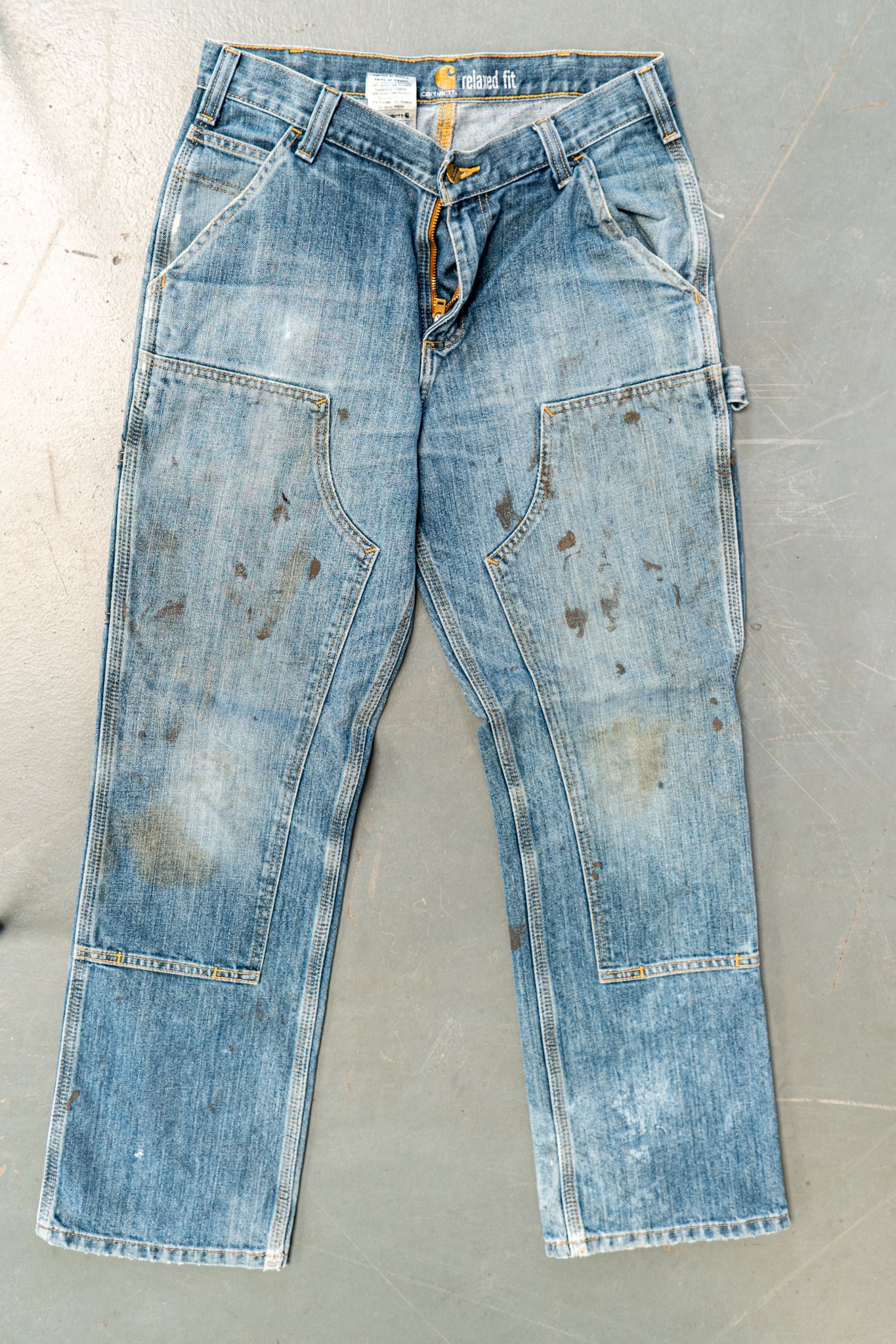 True Vintage Carhartt Carpenter Trousers - Double knee  – Denim, w30,L29 Regular (1990s)