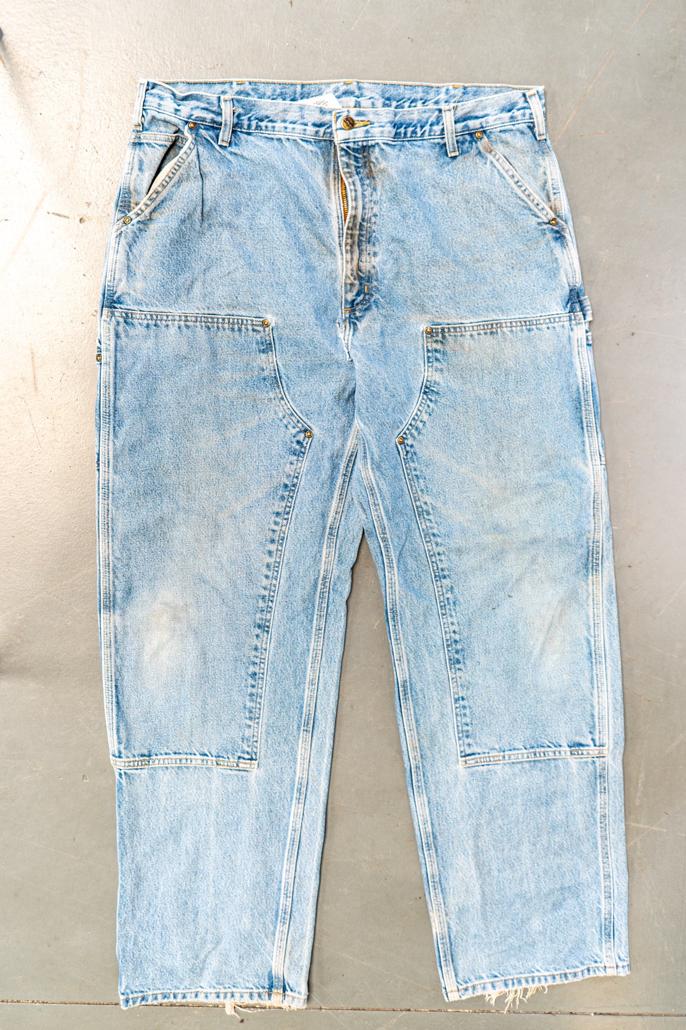True Vintage Carhartt Carpenter Trousers - Double knee  – Denim, w38,L33 Regular (1990s)