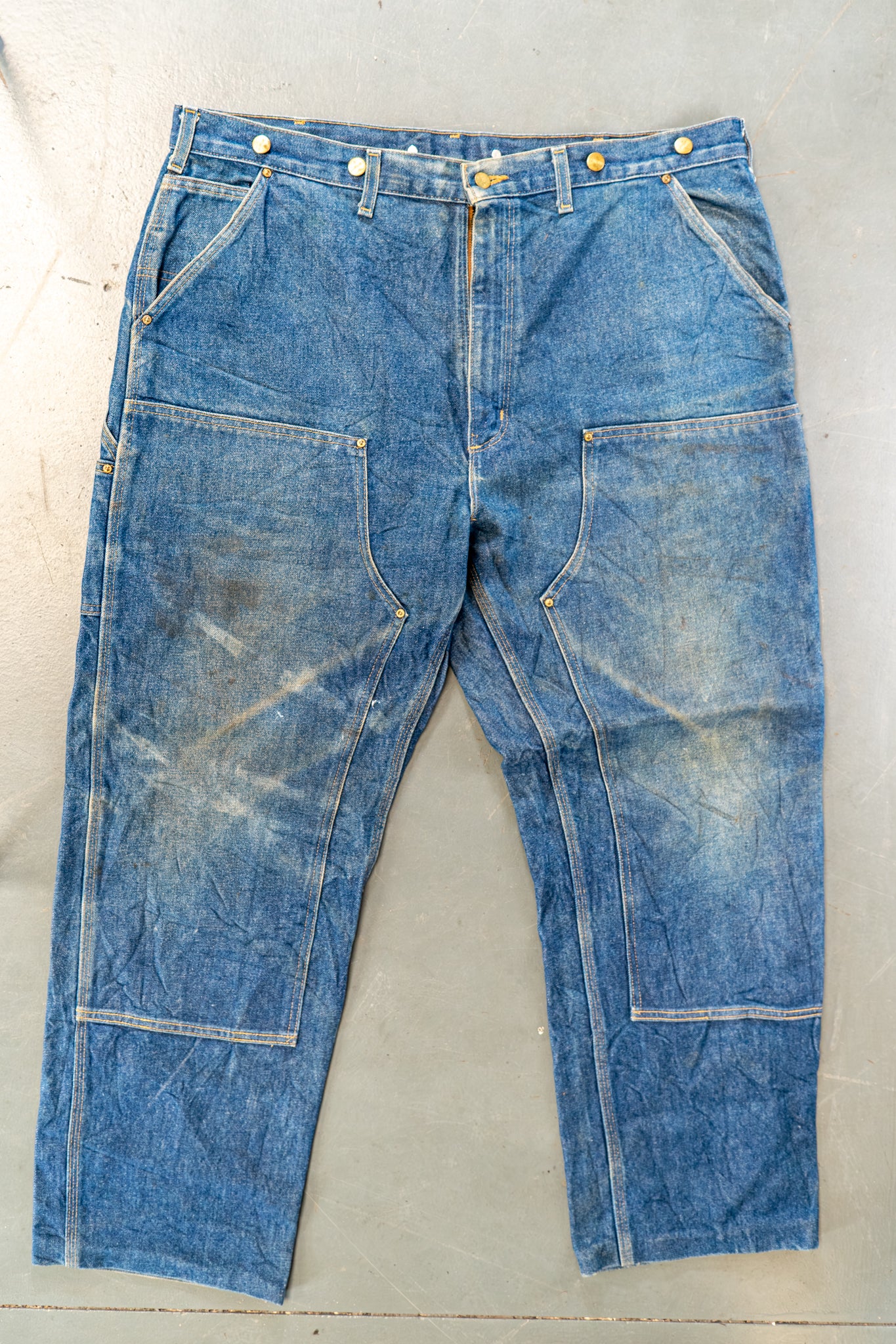 True Vintage Carhartt Carpenter Trousers - Double knee  – Denim, w43,L31 Regular (1990s)