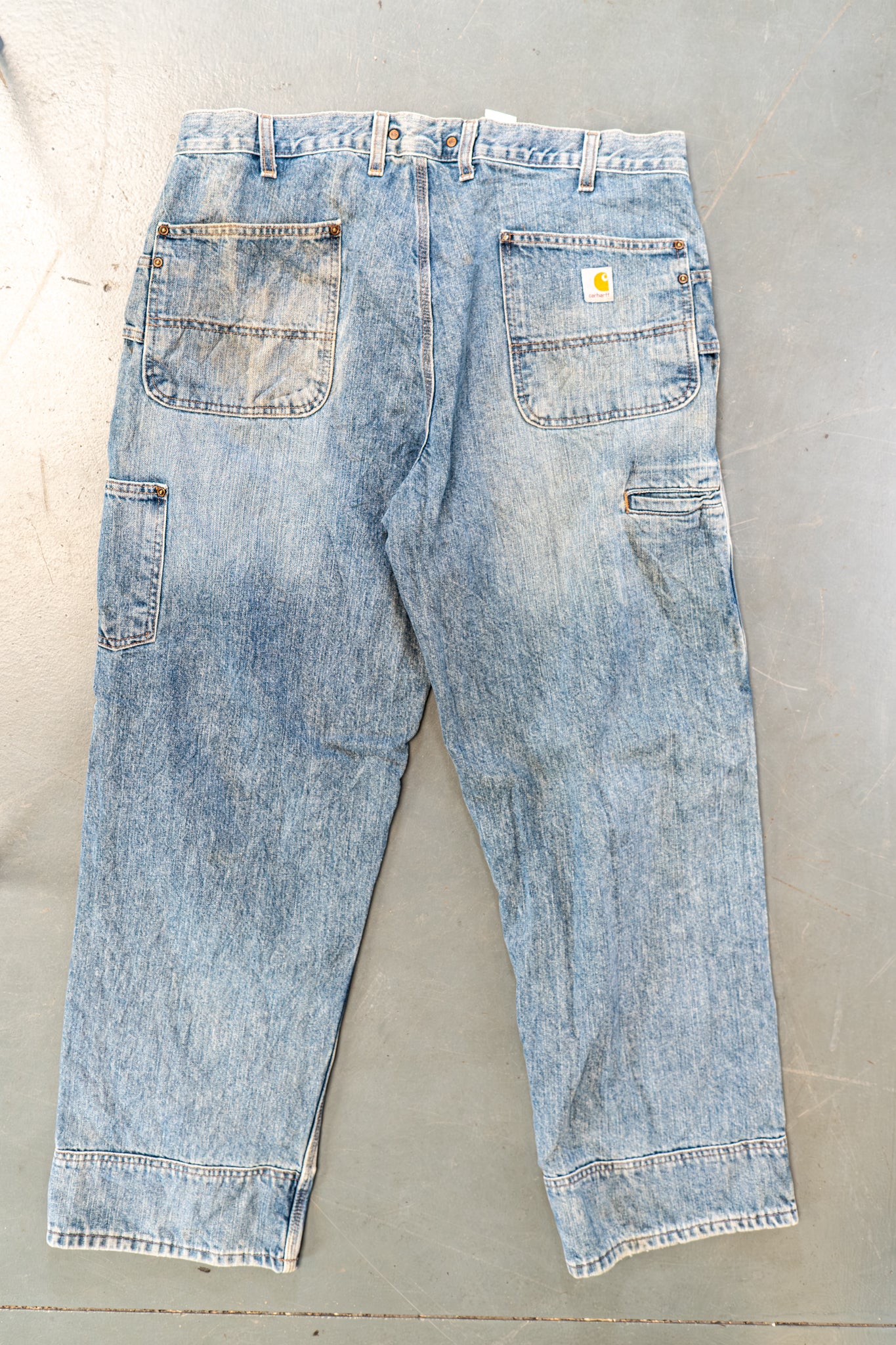 True Vintage Carhartt Carpenter Trousers - Double knee  – Denim, w38,L32 Regular (1990s)