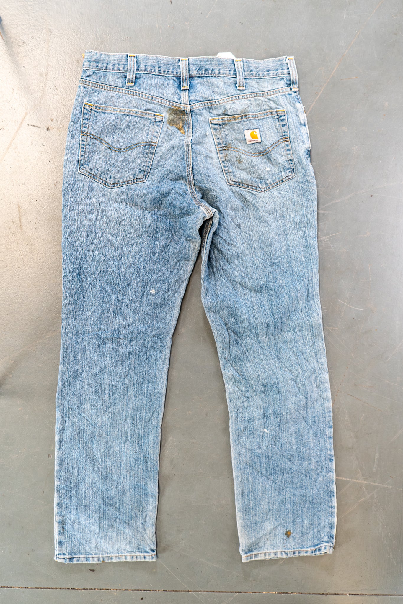 True Vintage Carhartt Carpenter Trousers - Double knee  – Denim, w34,L32 Regular (1990s)