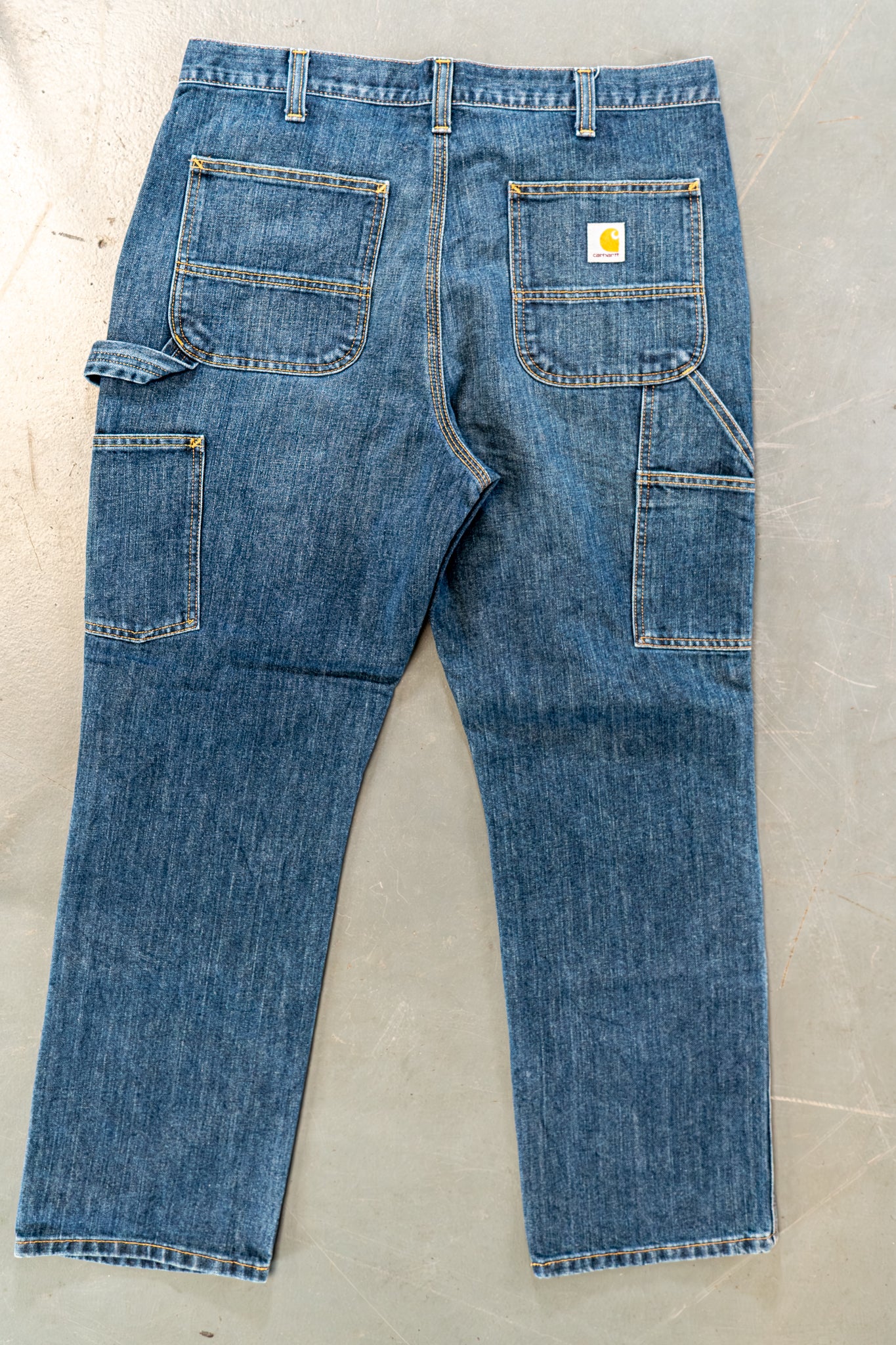True Vintage Carhartt Carpenter Trousers - Double knee – Denim, w35,L30 Regular (1990s)