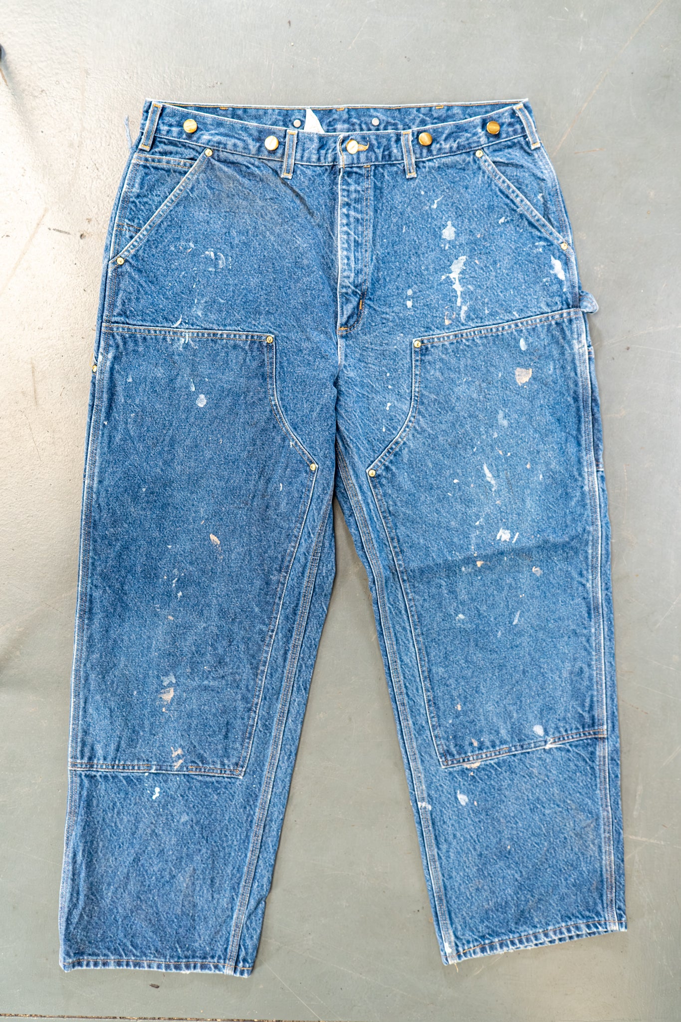 True Vintage Carhartt Carpenter Trousers- Double knee – Denim, w38,L30 Regular (1990s)