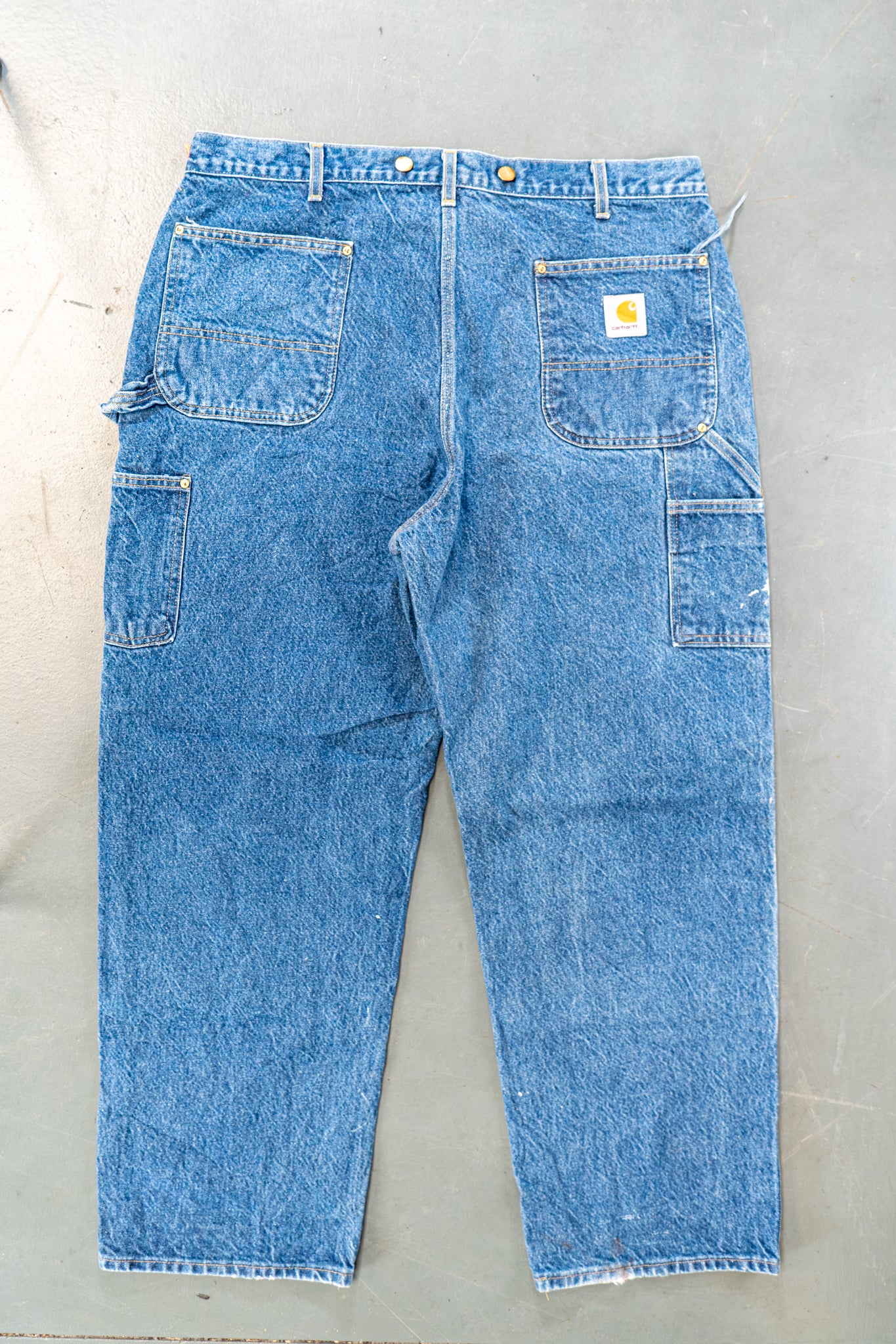 True Vintage Carhartt Carpenter Trousers- Double knee – Denim, w38,L30 Regular (1990s)