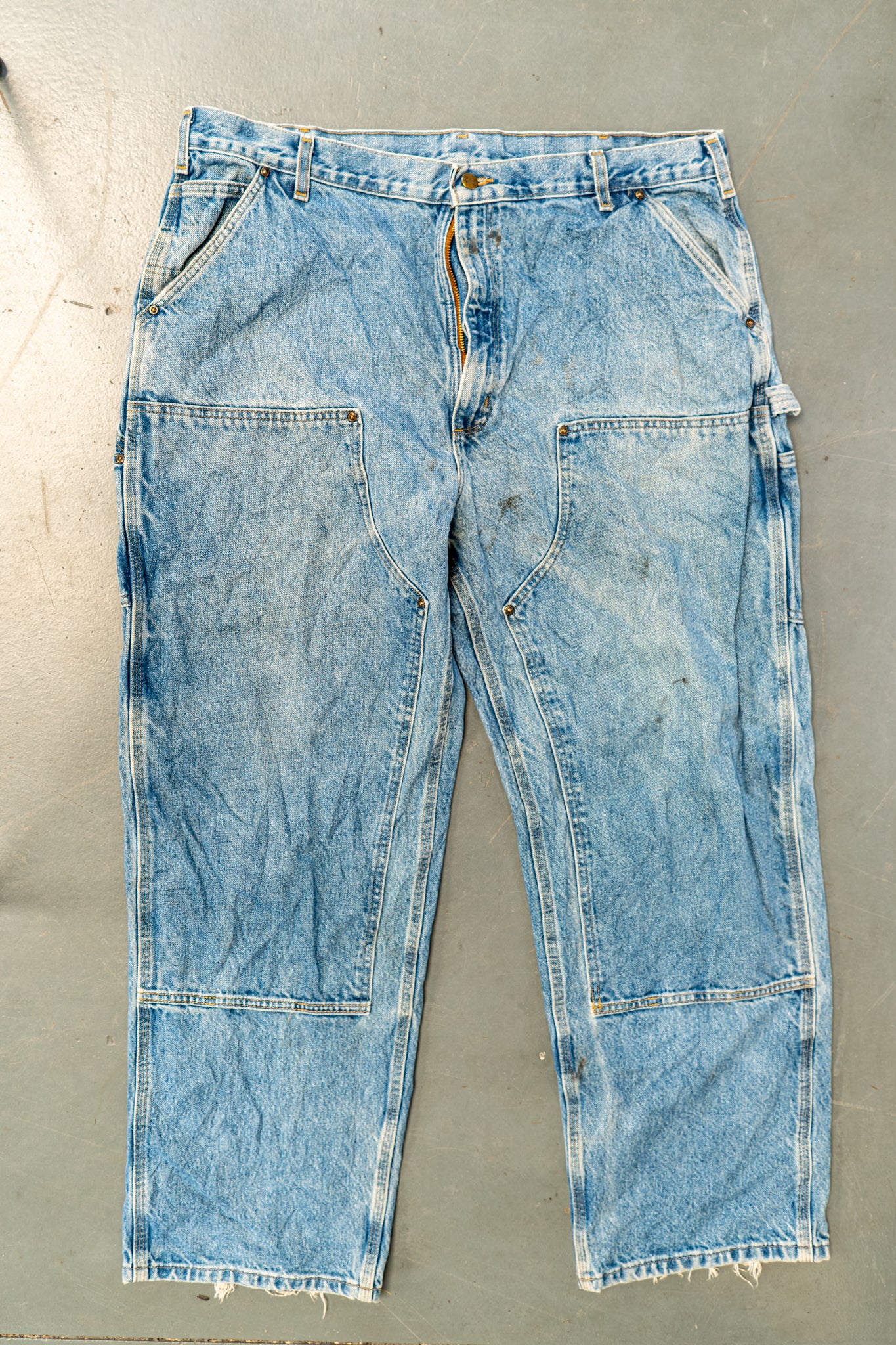 True Vintage Carhartt Carpenter Trousers - Double knee – Denim, w40,L31 Regular (1990s)
