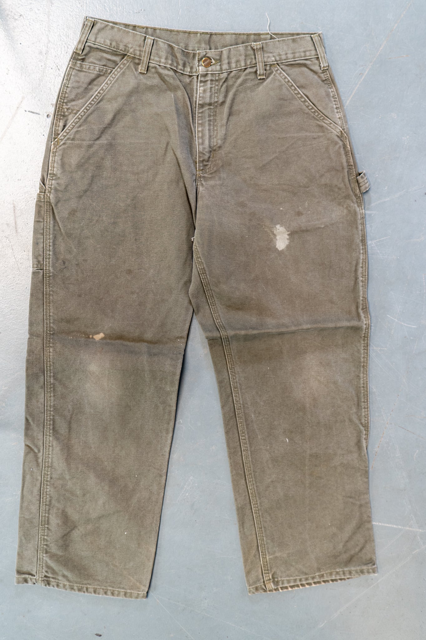 True Vintage Carhartt Carpenter Trousers – Green, w34,L30 Regular (1990s)
