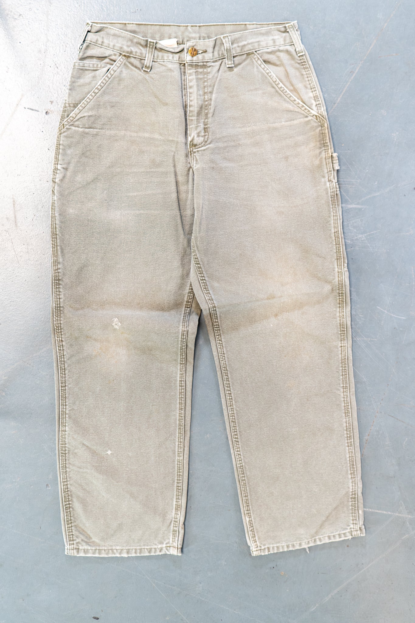 True Vintage Carhartt Carpenter Trousers – Green, w30,L28 Regular (1990s)