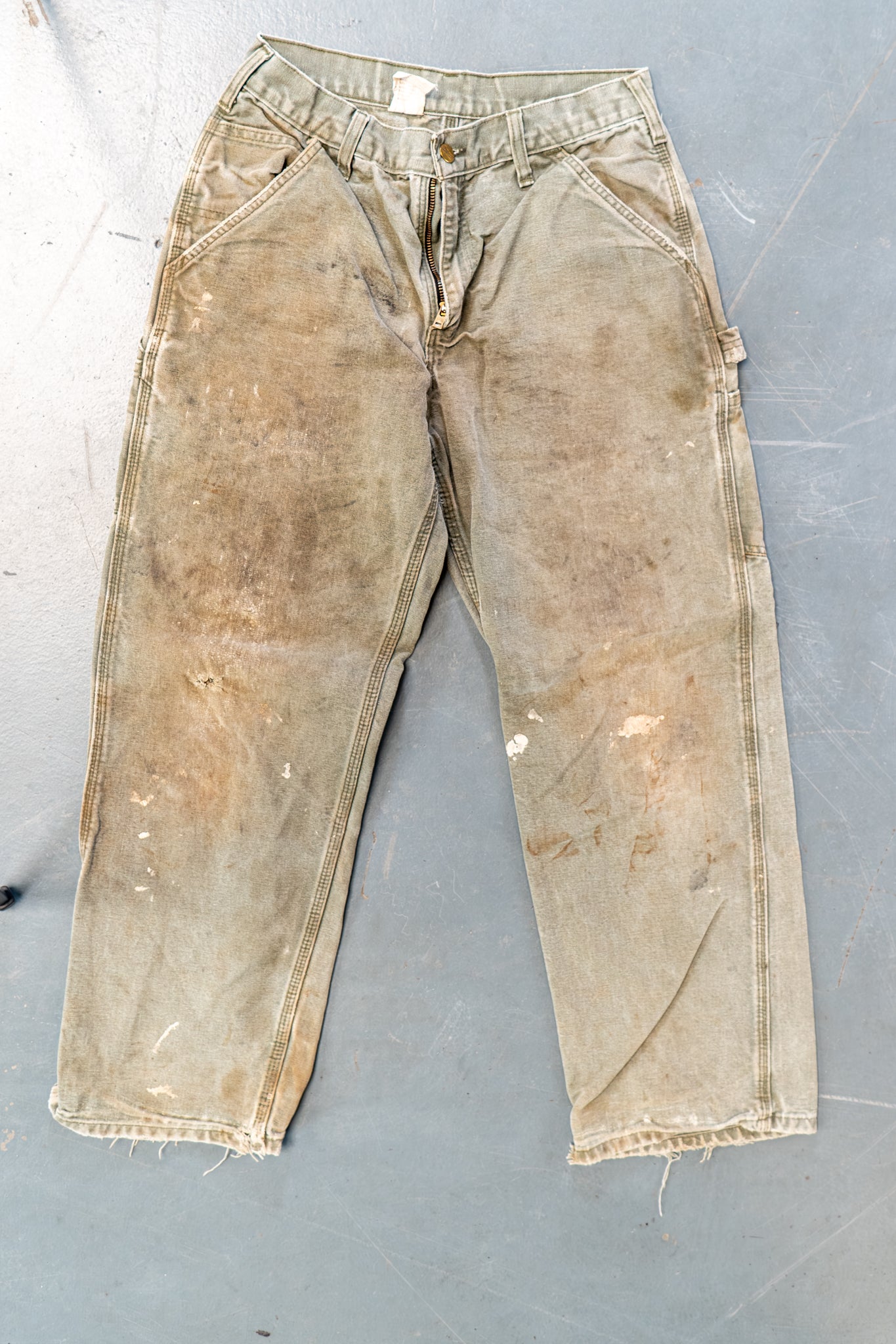 True Vintage Carhartt Carpenter Trousers – Green, w27,L27 Regular (1990s)