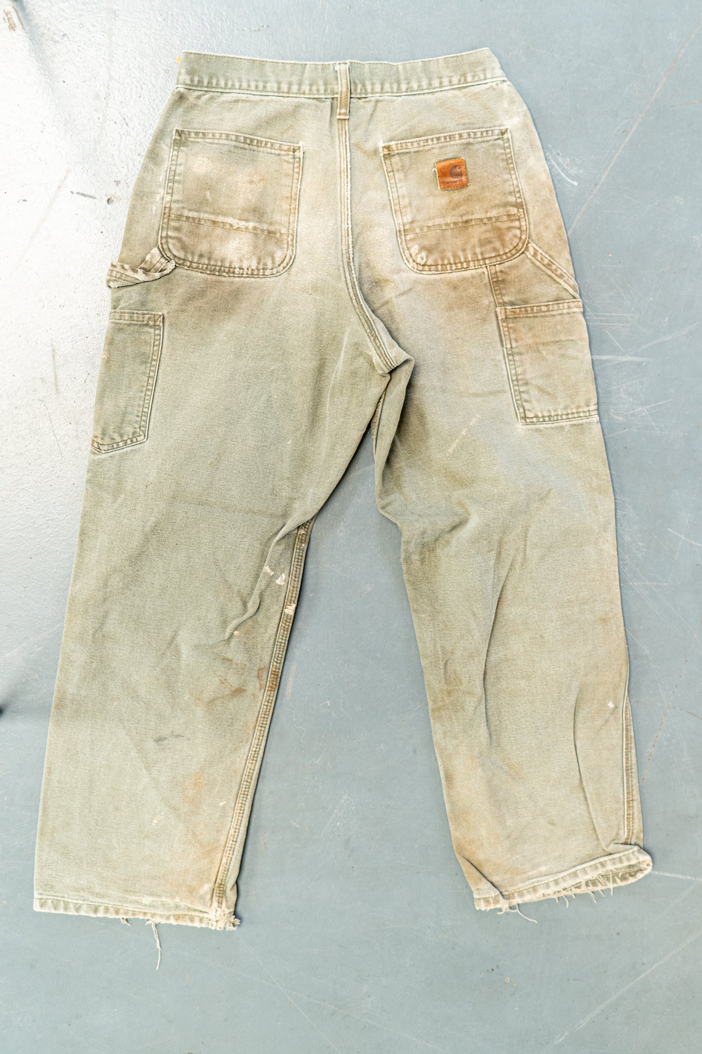 True Vintage Carhartt Carpenter Trousers – Green, w27,L27 Regular (1990s)