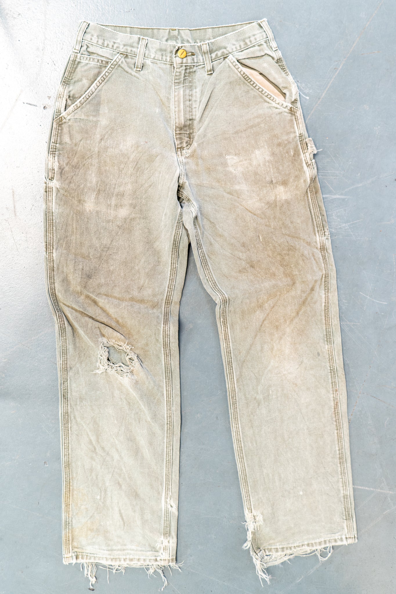 True Vintage Carhartt Carpenter Trousers – Green, w28,L32 Regular (1990s)