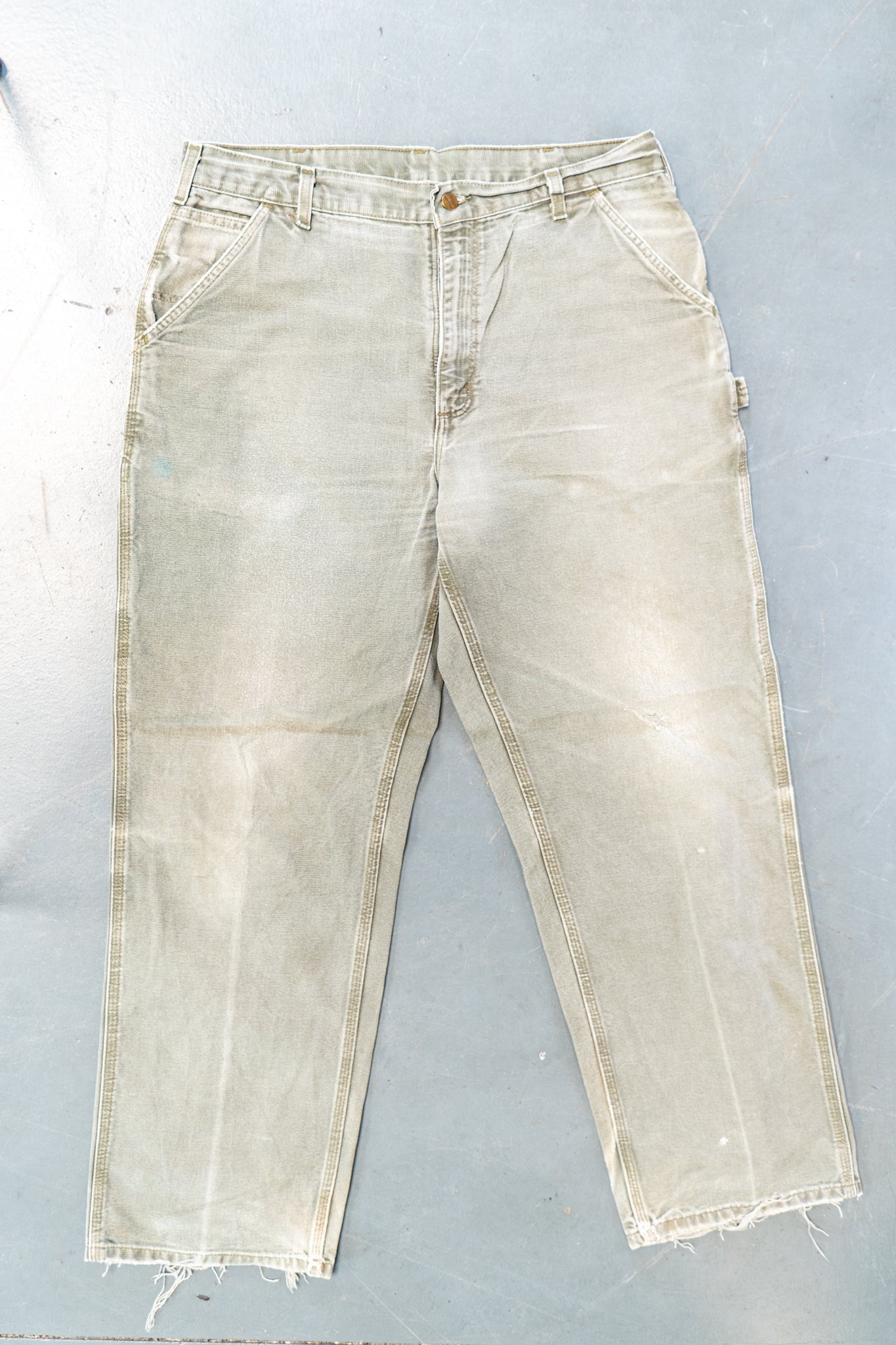 True Vintage Carhartt Carpenter Trousers – Green, w35,L31 Regular (1990s)