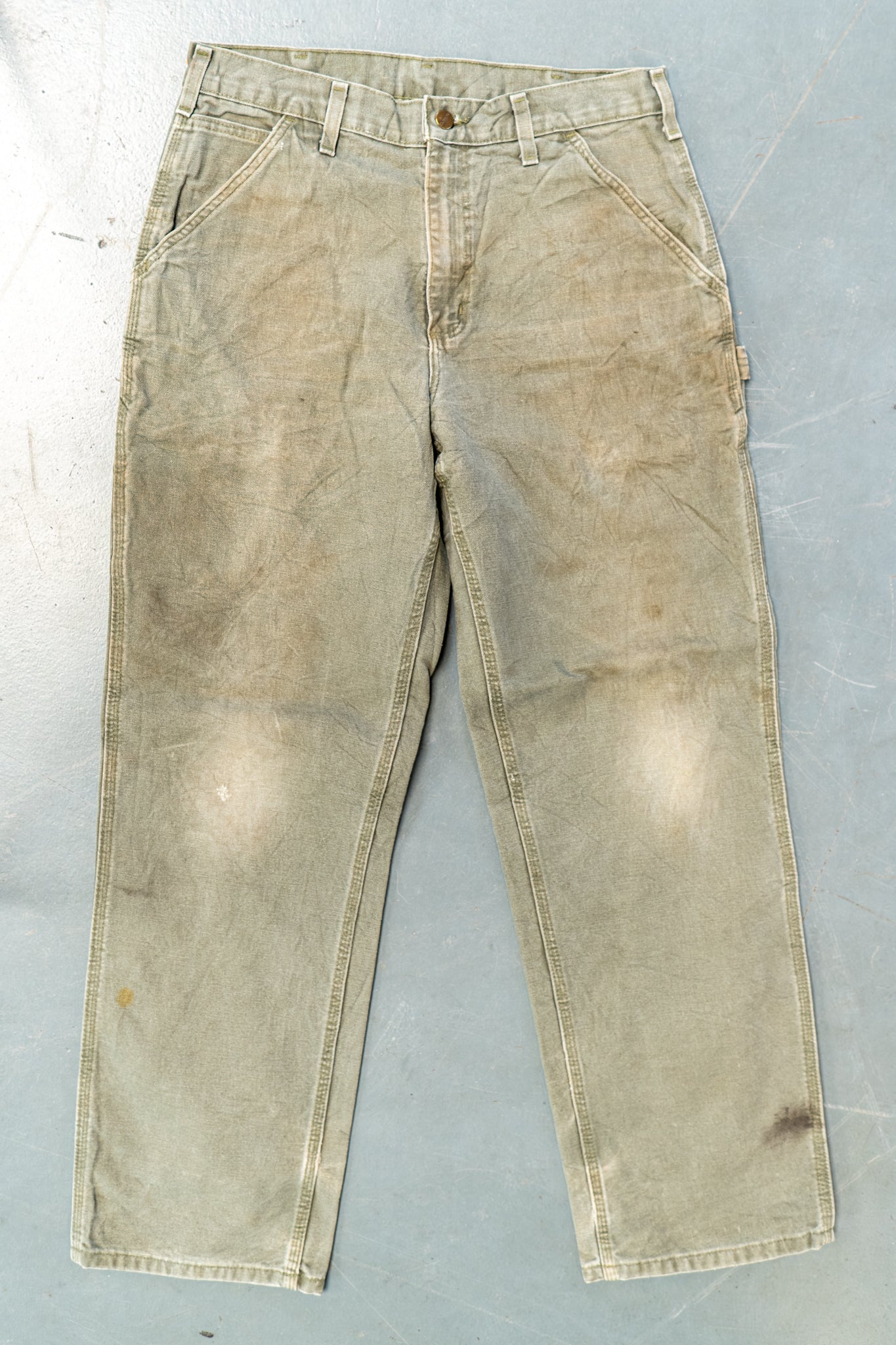 True Vintage Carhartt Carpenter Trousers – Green, w32,L31 Regular (1990s)