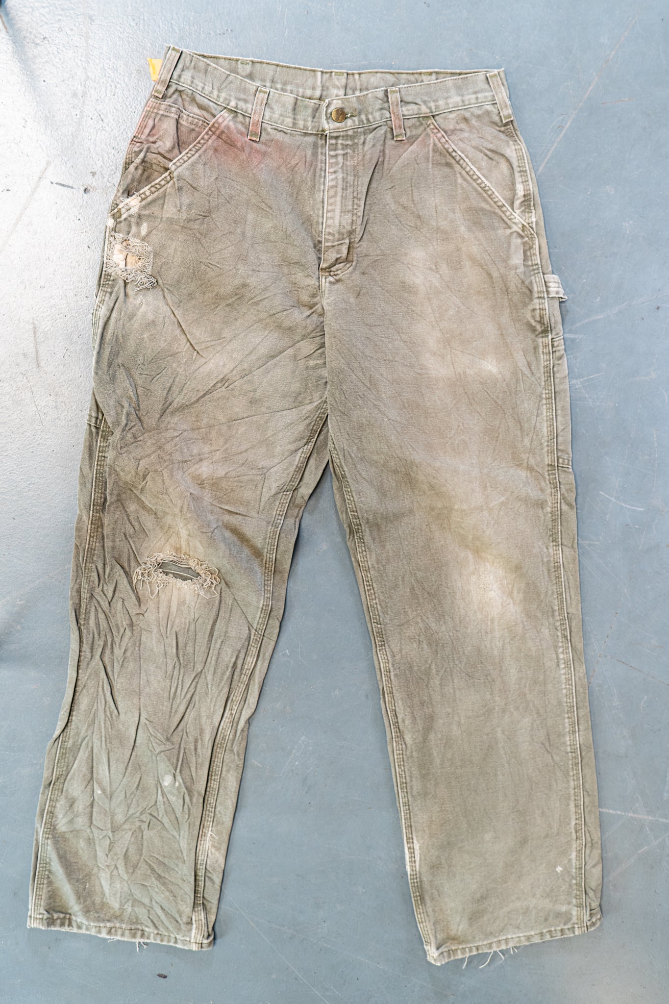 True Vintage Carhartt Carpenter Trousers – Green, w32,L31 Regular (1990s)