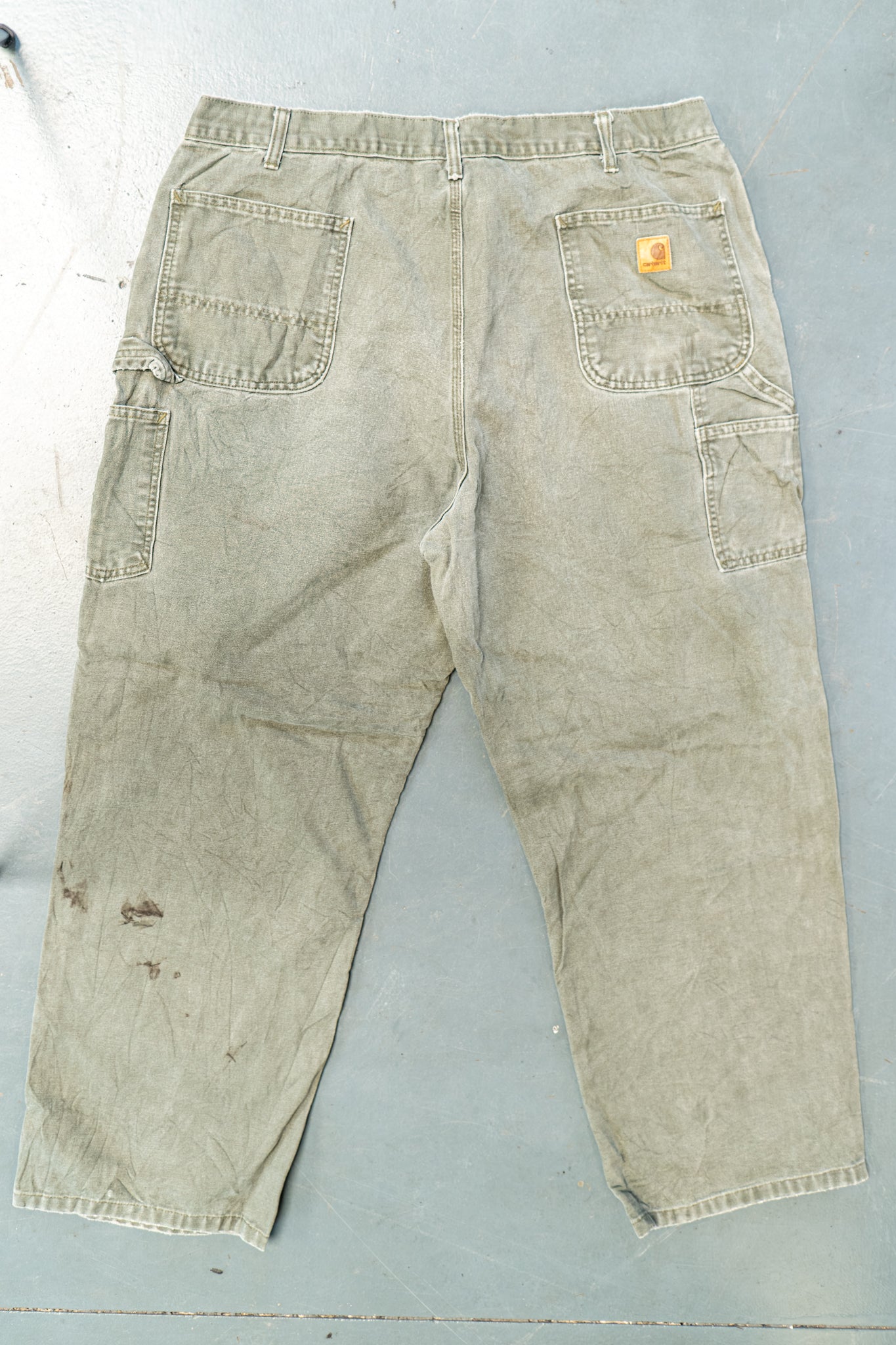 True Vintage Carhartt Carpenter Trousers – Green, w38,L30 Regular (1990s)