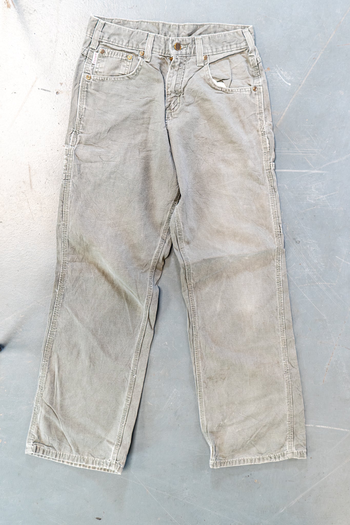 True Vintage Carhartt Carpenter Trousers – Green, w28,L30 Regular (1990s)