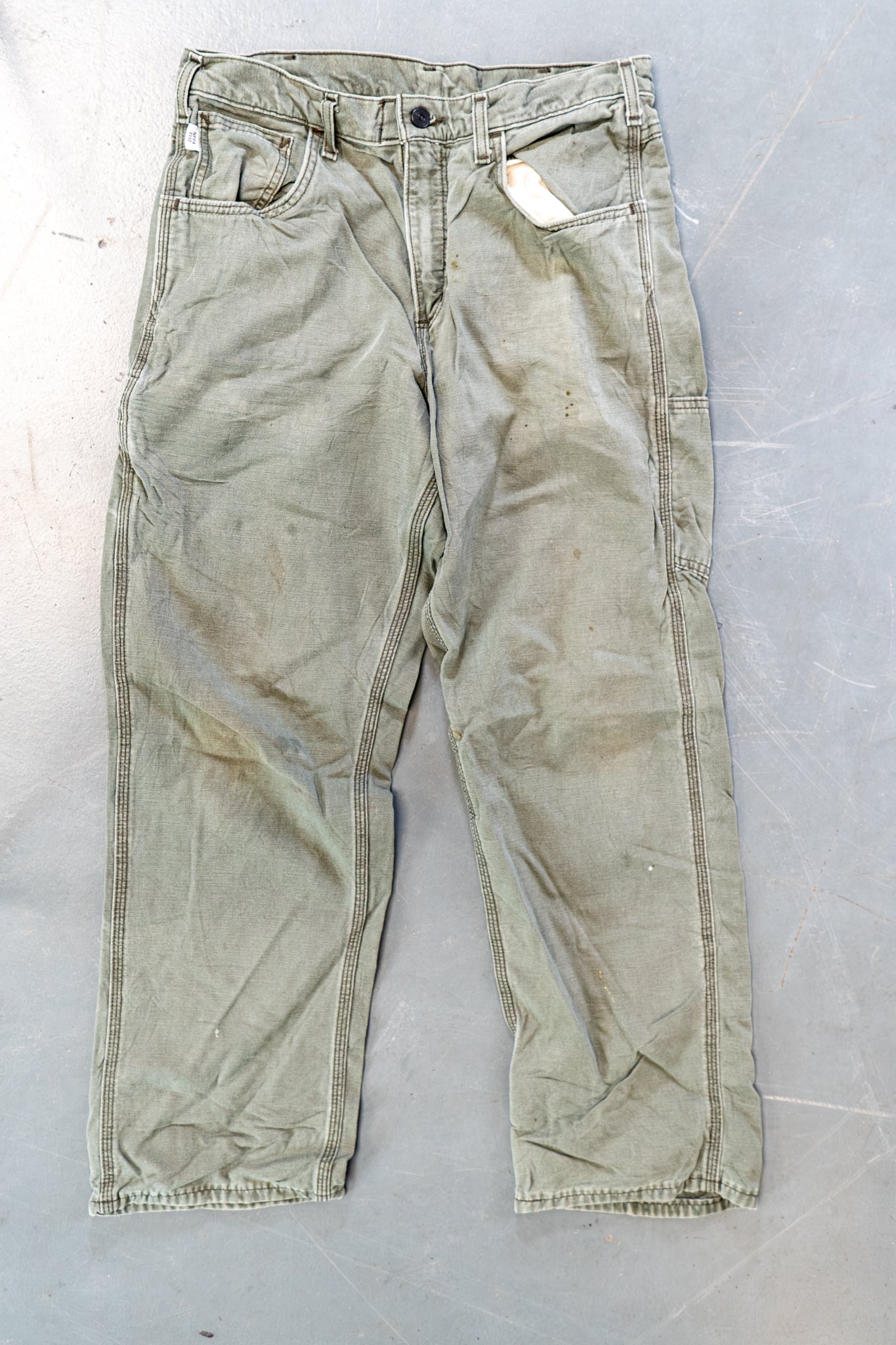 True Vintage Carhartt Carpenter Trousers – Green, w31,L30 Regular (1990s)