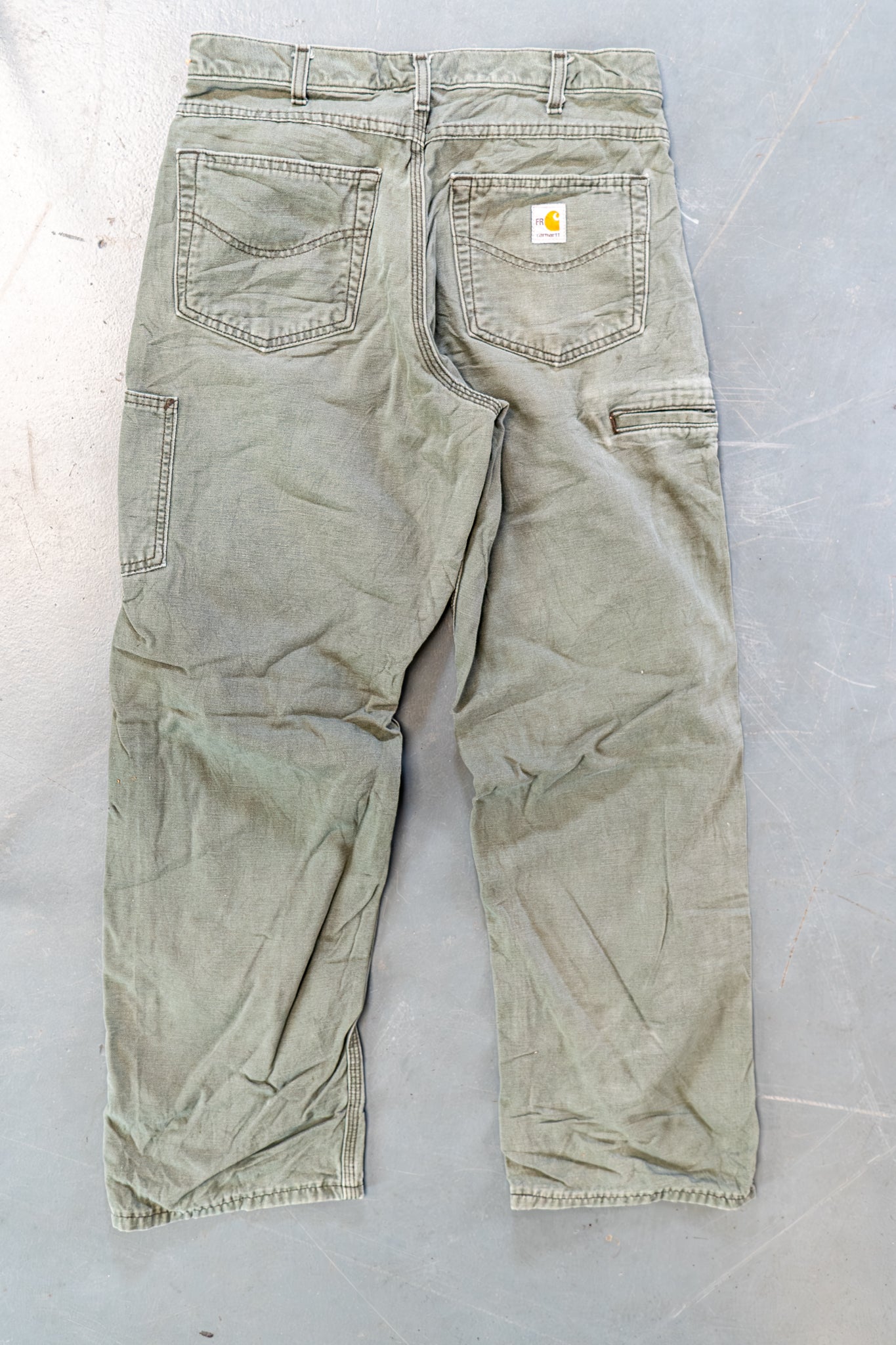 True Vintage Carhartt Carpenter Trousers – Green, w31,L30 Regular (1990s)