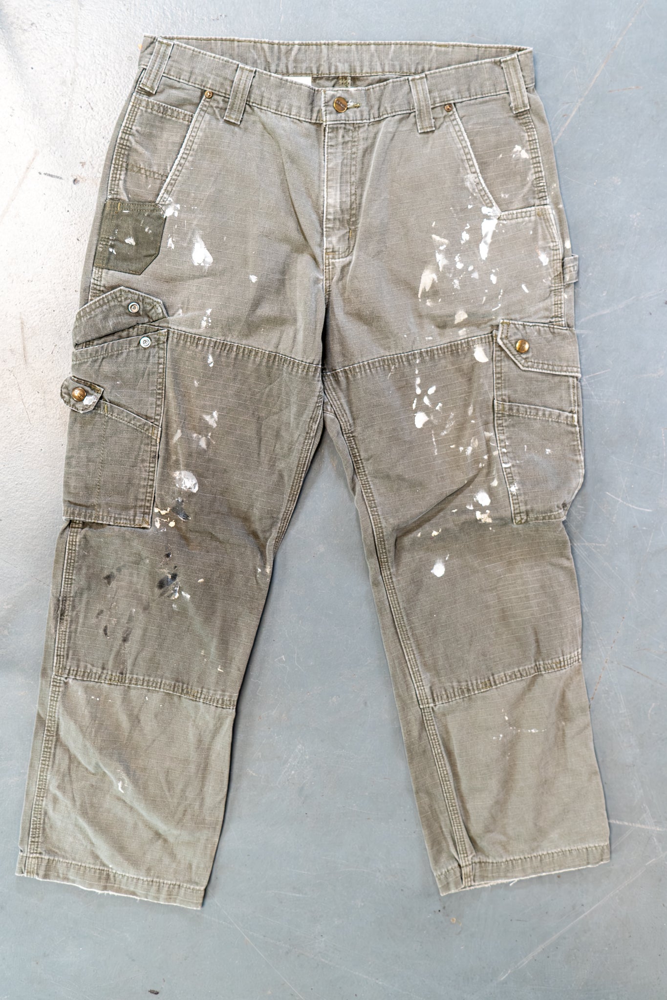 True Vintage Carhartt Carpenter Trousers – Green, w34,L28 Regular (1990s)