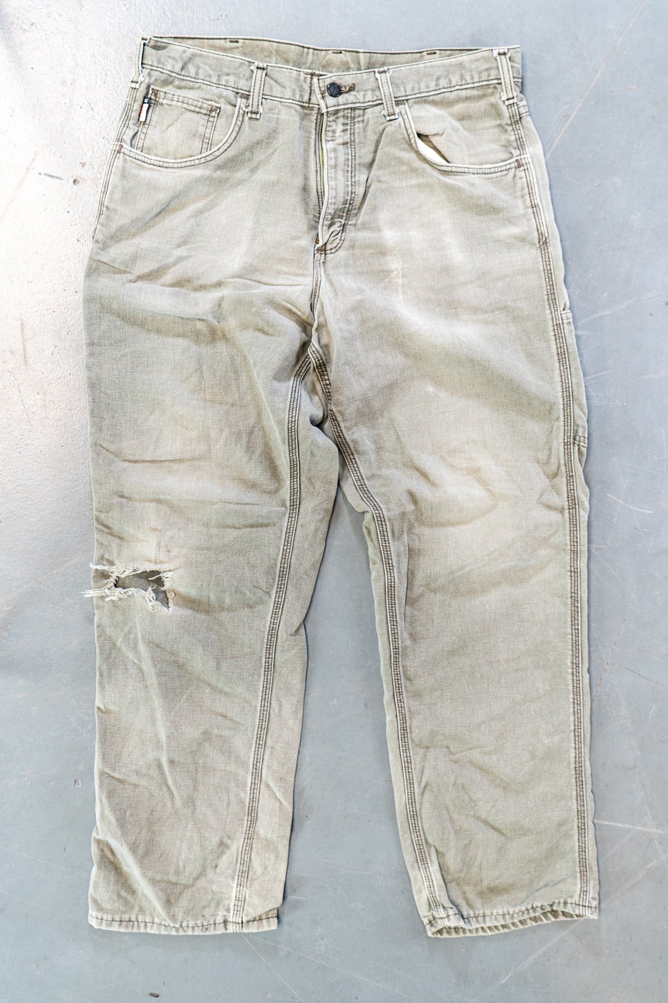 True Vintage Carhartt Carpenter Trousers – Green, w34,L30 Regular (1990s)