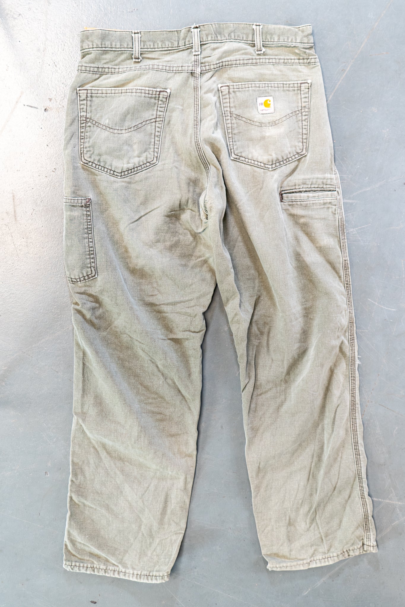 True Vintage Carhartt Carpenter Trousers – Green, w34,L30 Regular (1990s)