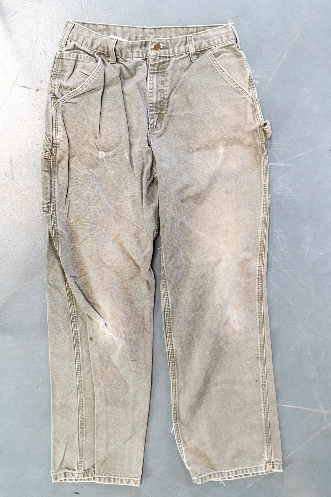 True Vintage Carhartt Carpenter Trousers – Green, w30,L31 Regular (1990s)