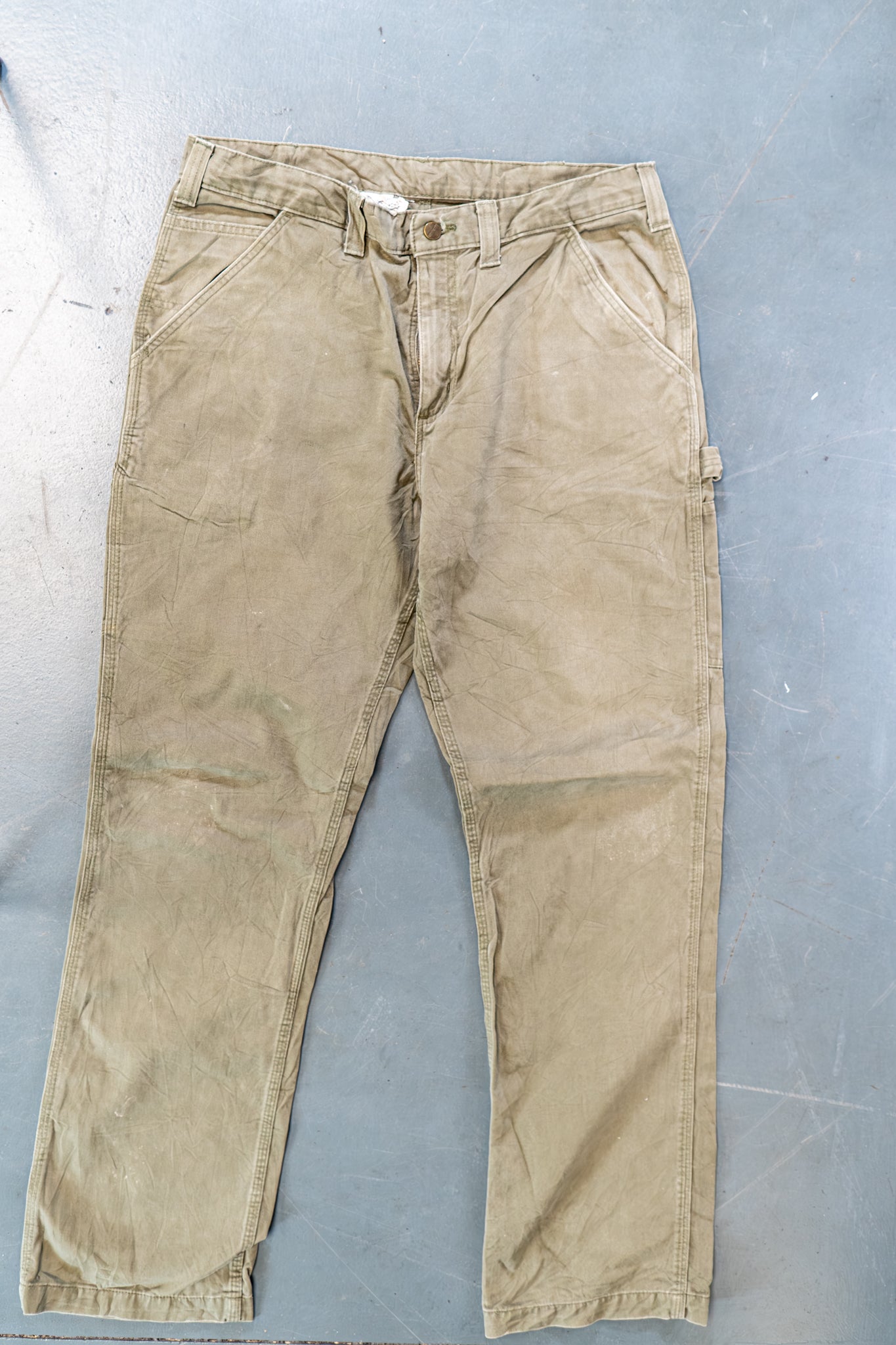 True Vintage Carhartt Carpenter Trousers – Green, w35,L33 Regular (1990s)