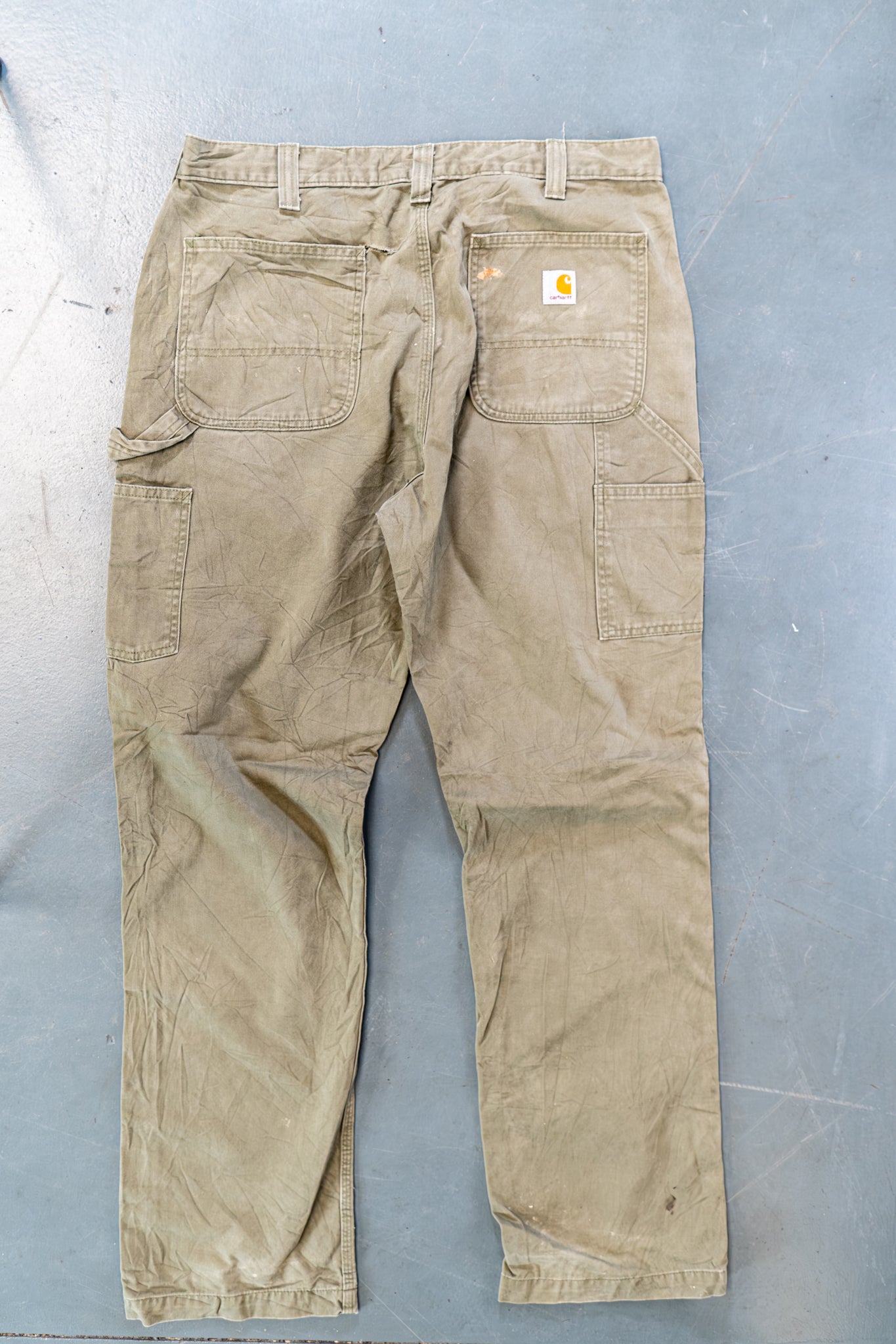 True Vintage Carhartt Carpenter Trousers – Green, w35,L33 Regular (1990s)