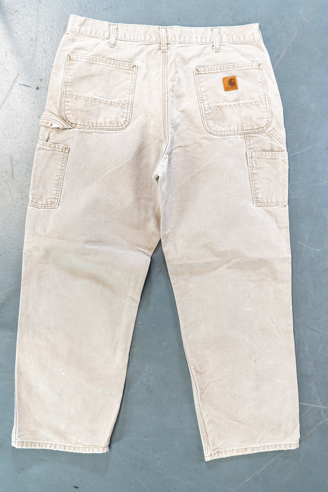 True Vintage Carhartt Carpenter Trousers – Beige, w34,L29 Regular (1990s)