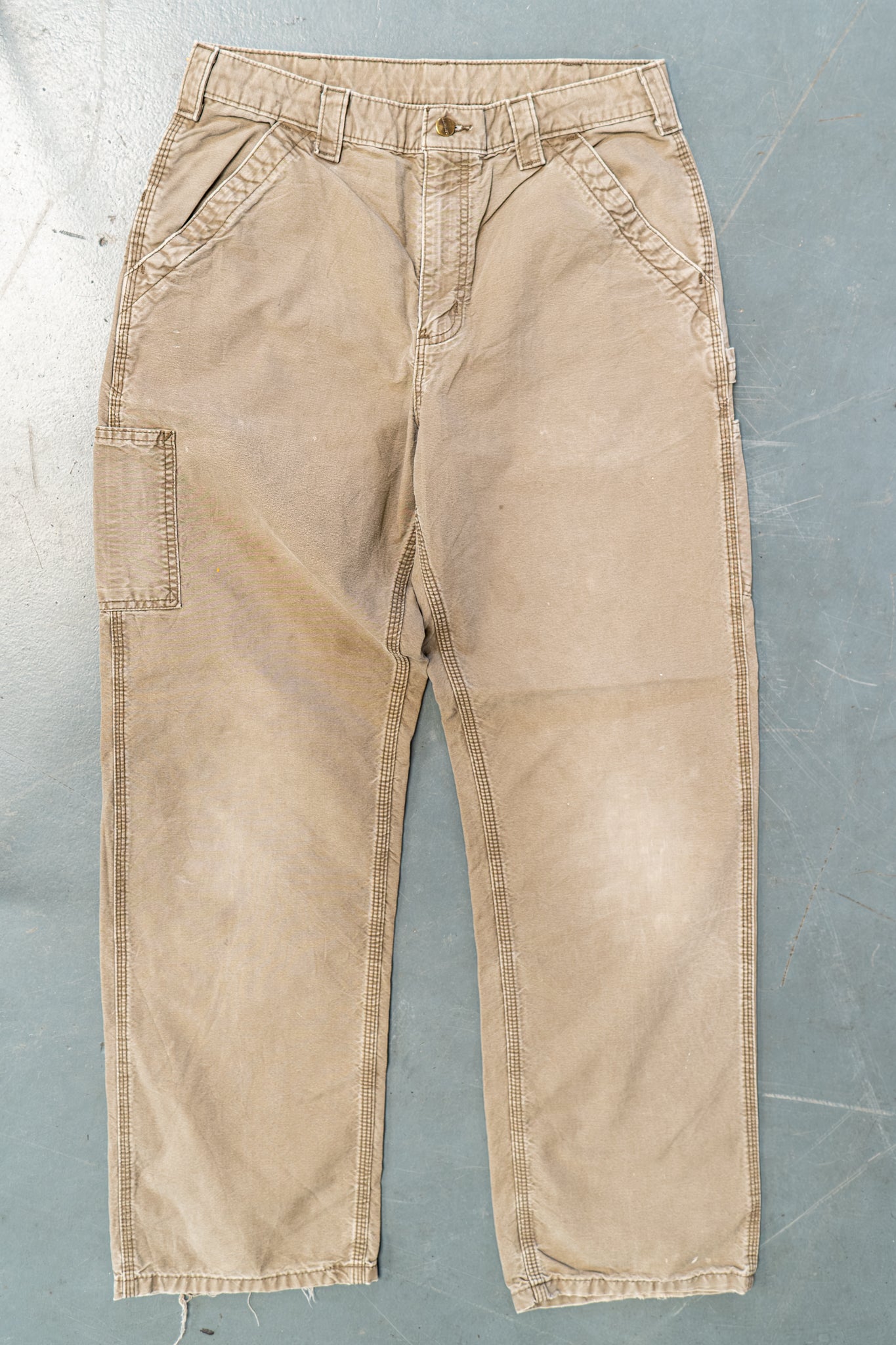 True Vintage Carhartt Carpenter Trousers – Beige, w32,L31 Regular (1990s)