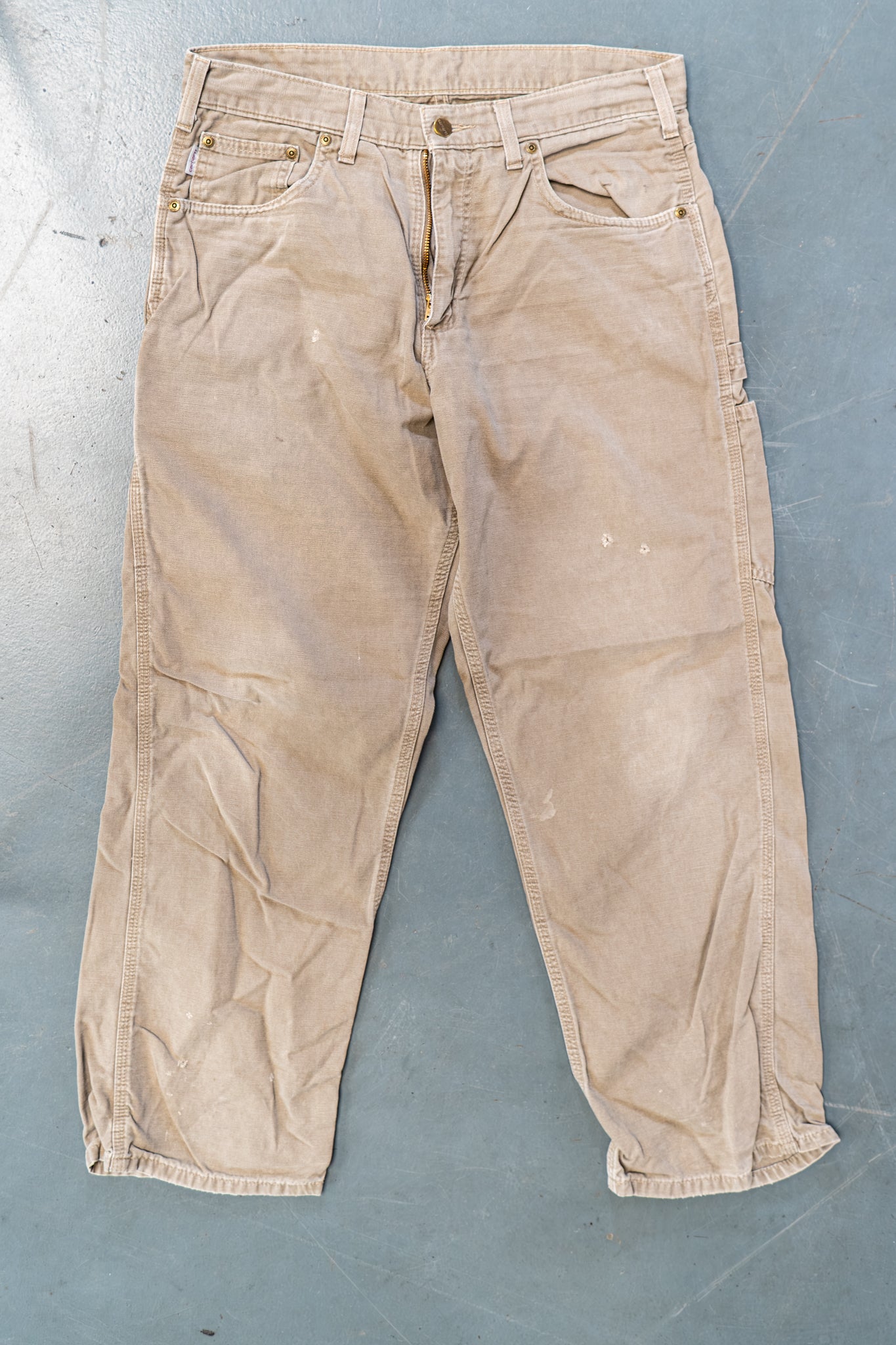 True Vintage Carhartt Carpenter Trousers – Beige, w34,L29 Regular (1990s)