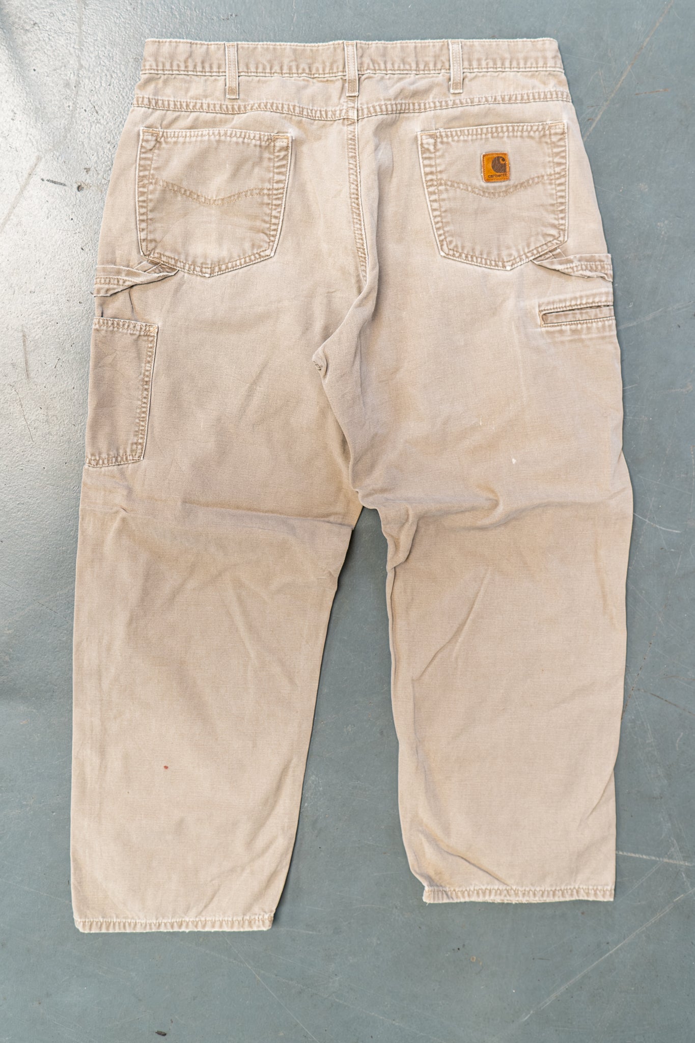 True Vintage Carhartt Carpenter Trousers – Beige, w36,L28 Regular (1990s)
