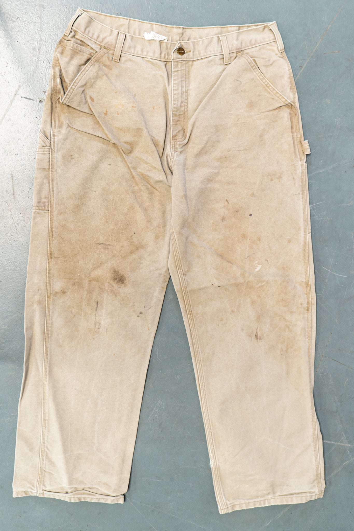 True Vintage Carhartt Carpenter Trousers – Beige, w34,L31 Regular (1990s)