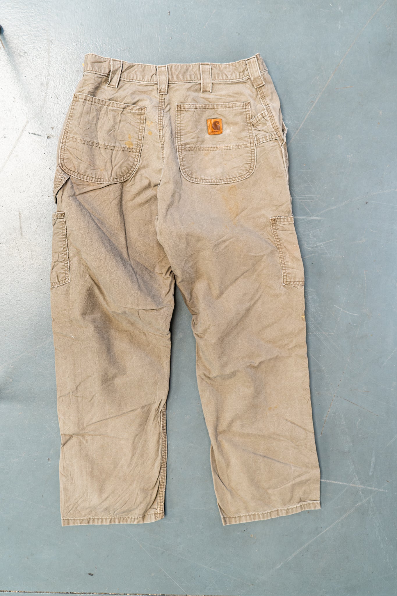 True Vintage Carhartt Carpenter Trousers – Beige, w32,L28 Regular (1990s)