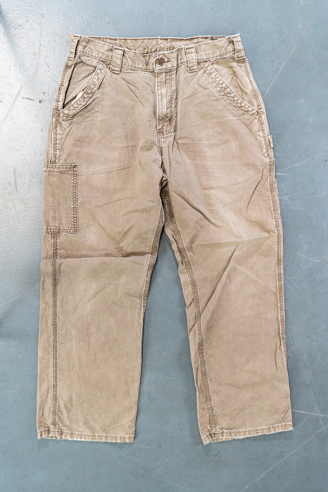 True Vintage Carhartt Carpenter Trousers – Beige, w32,L28 Regular (1990s)