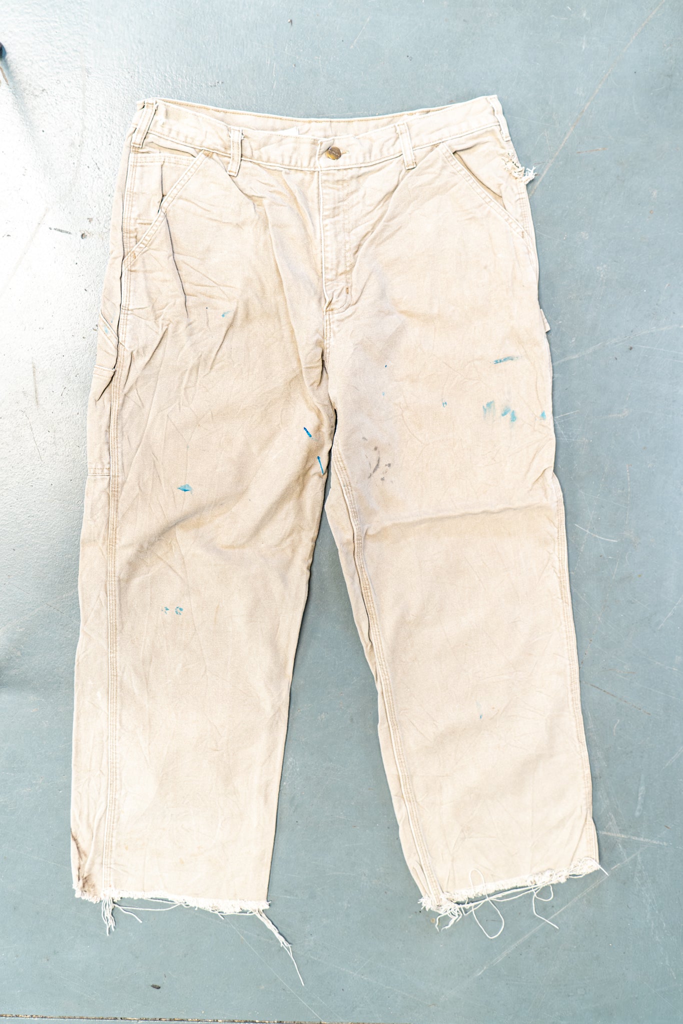 True Vintage Carhartt Carpenter Trousers – Beige, w36,L28 Regular (1990s)