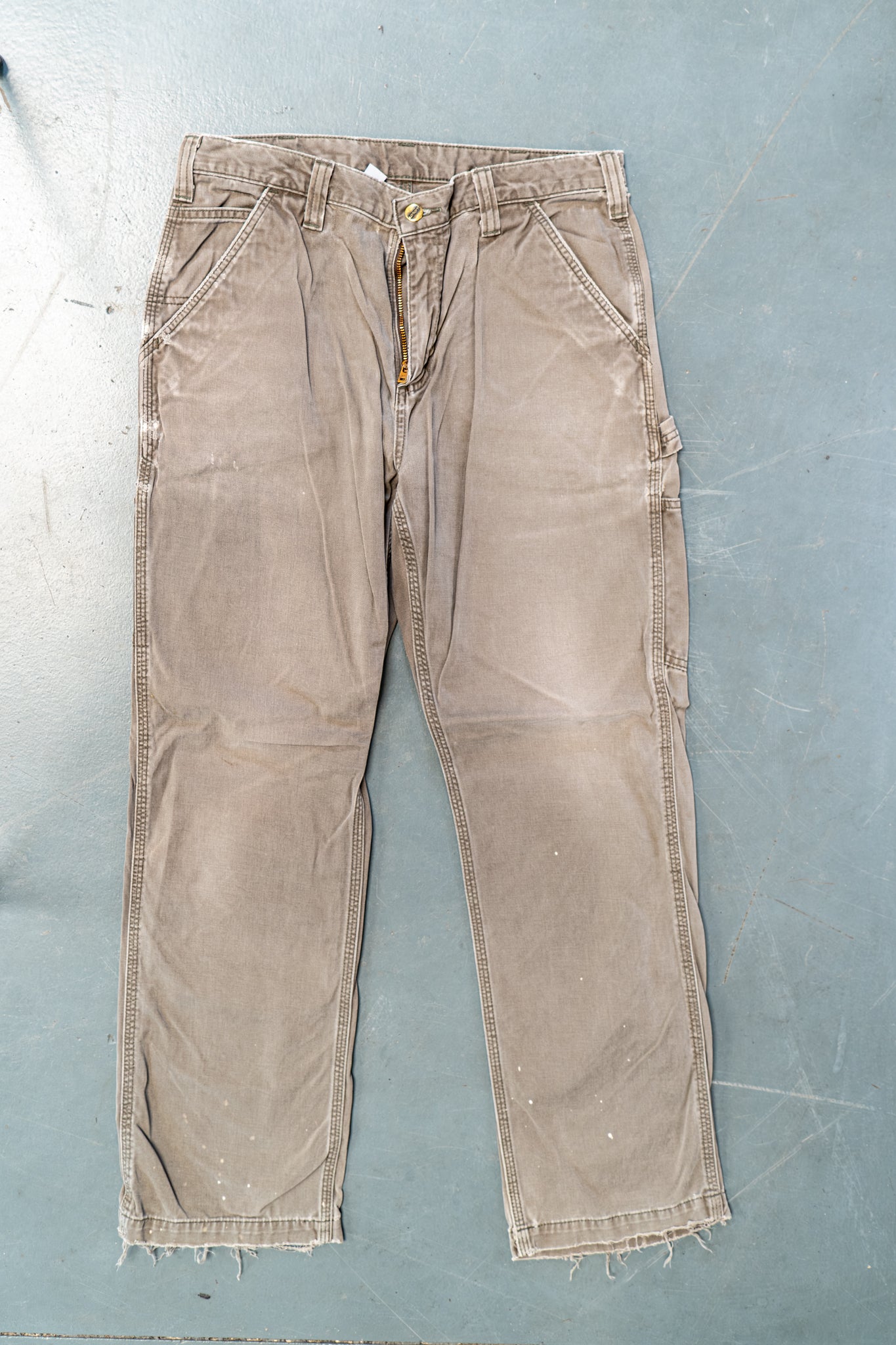 True Vintage Carhartt Carpenter Trousers – Beige, w32,L31 Regular (1990s)