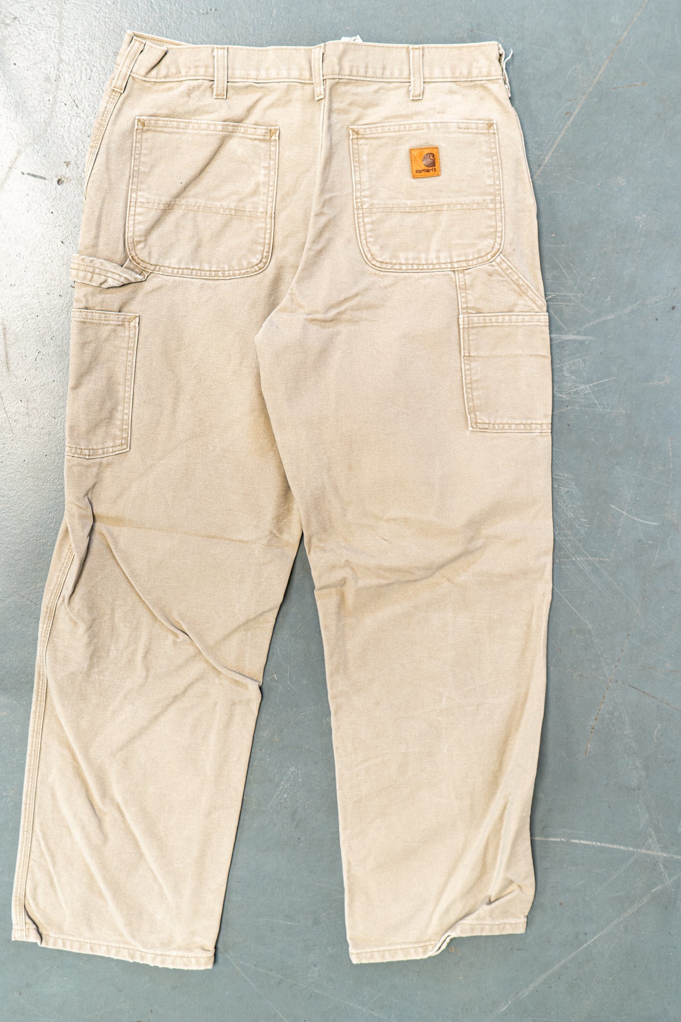 True Vintage Carhartt Carpenter Trousers – Beige, w32,L30 Regular (1990s)