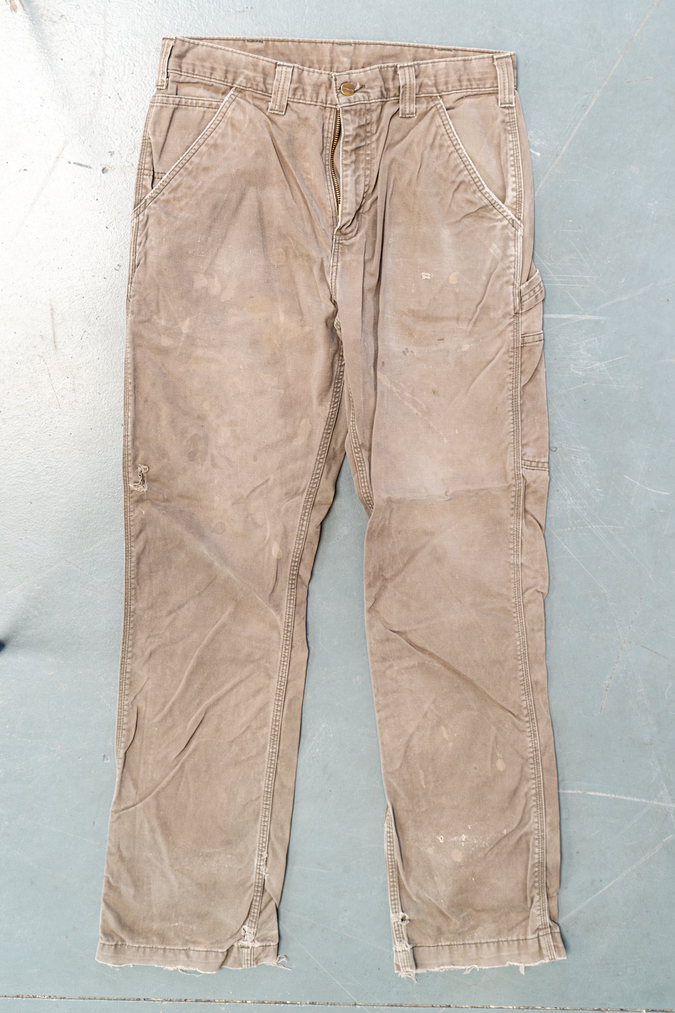 True Vintage Carhartt Carpenter Trousers – Beige, w32,L32 Regular (1990s)