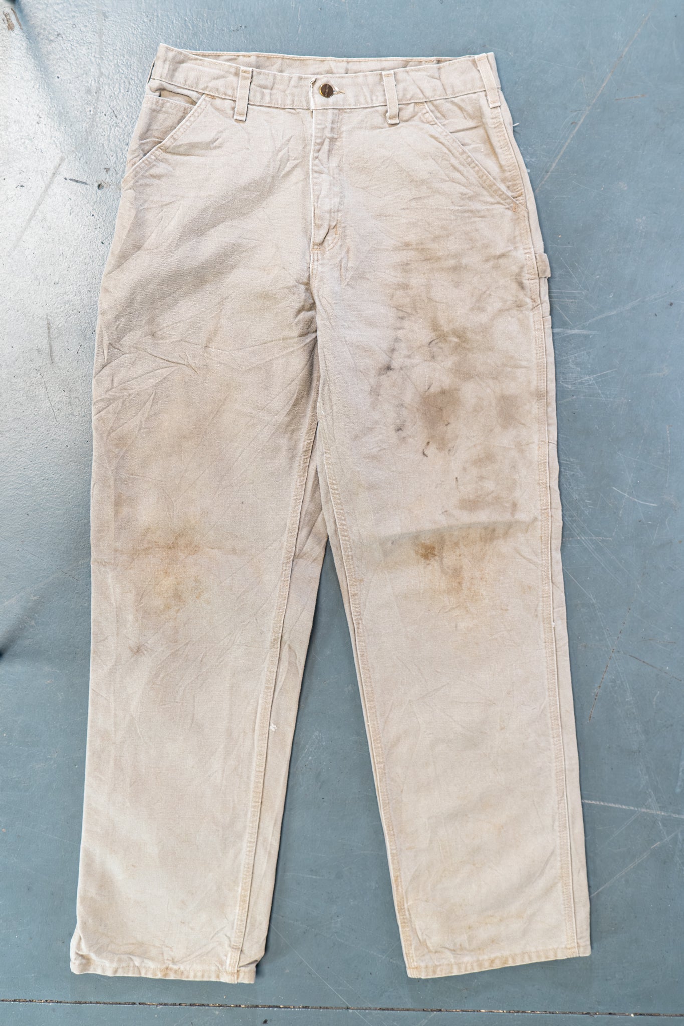 True Vintage Carhartt Carpenter Trousers – Beige, w32,L33 Regular (1990s)