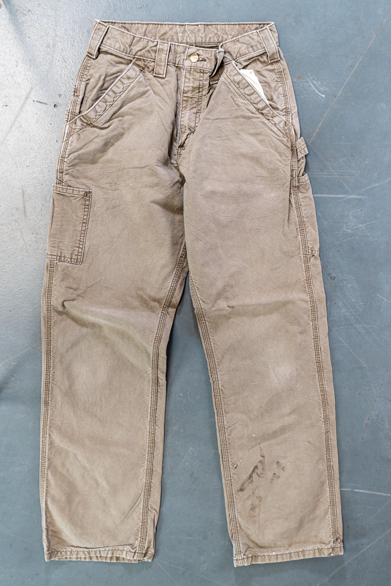 True Vintage Carhartt Carpenter Trousers – Beige, w28,L31 Regular (1990s)