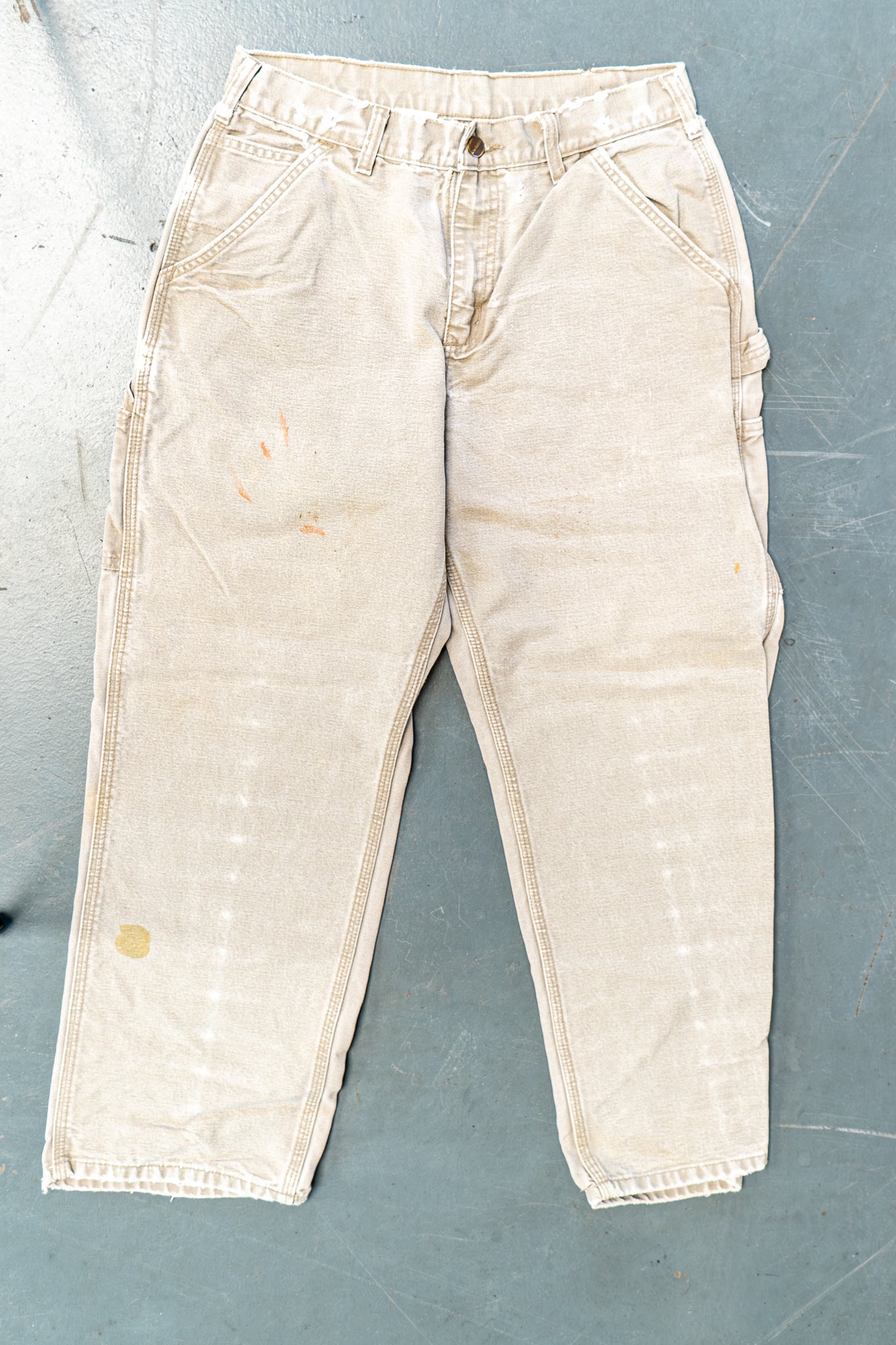 True Vintage Carhartt Carpenter Trousers – Beige, w29,L27 Regular (1990s)
