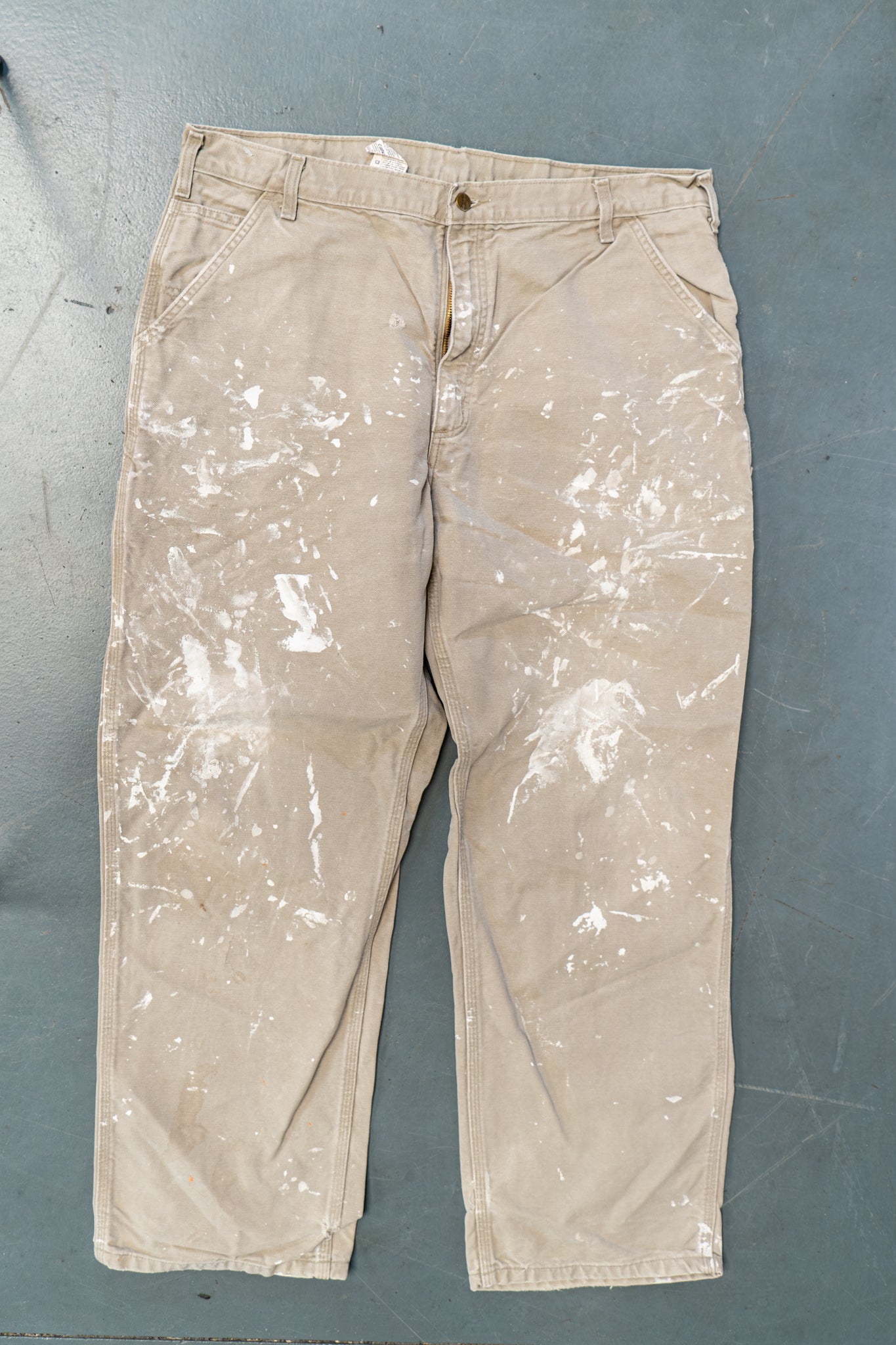 True Vintage Carhartt Carpenter Trousers – Beige, w39,L31 Regular (1990s)