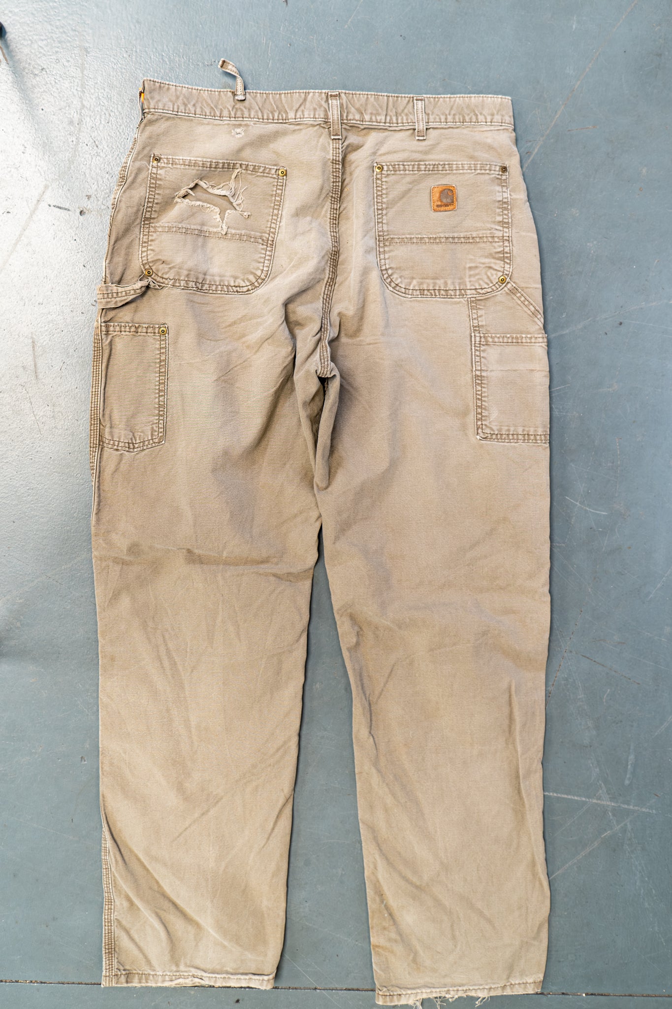 True Vintage Carhartt Carpenter Trousers - Double knee  – Beige, w36,L34 Regular (1990s)